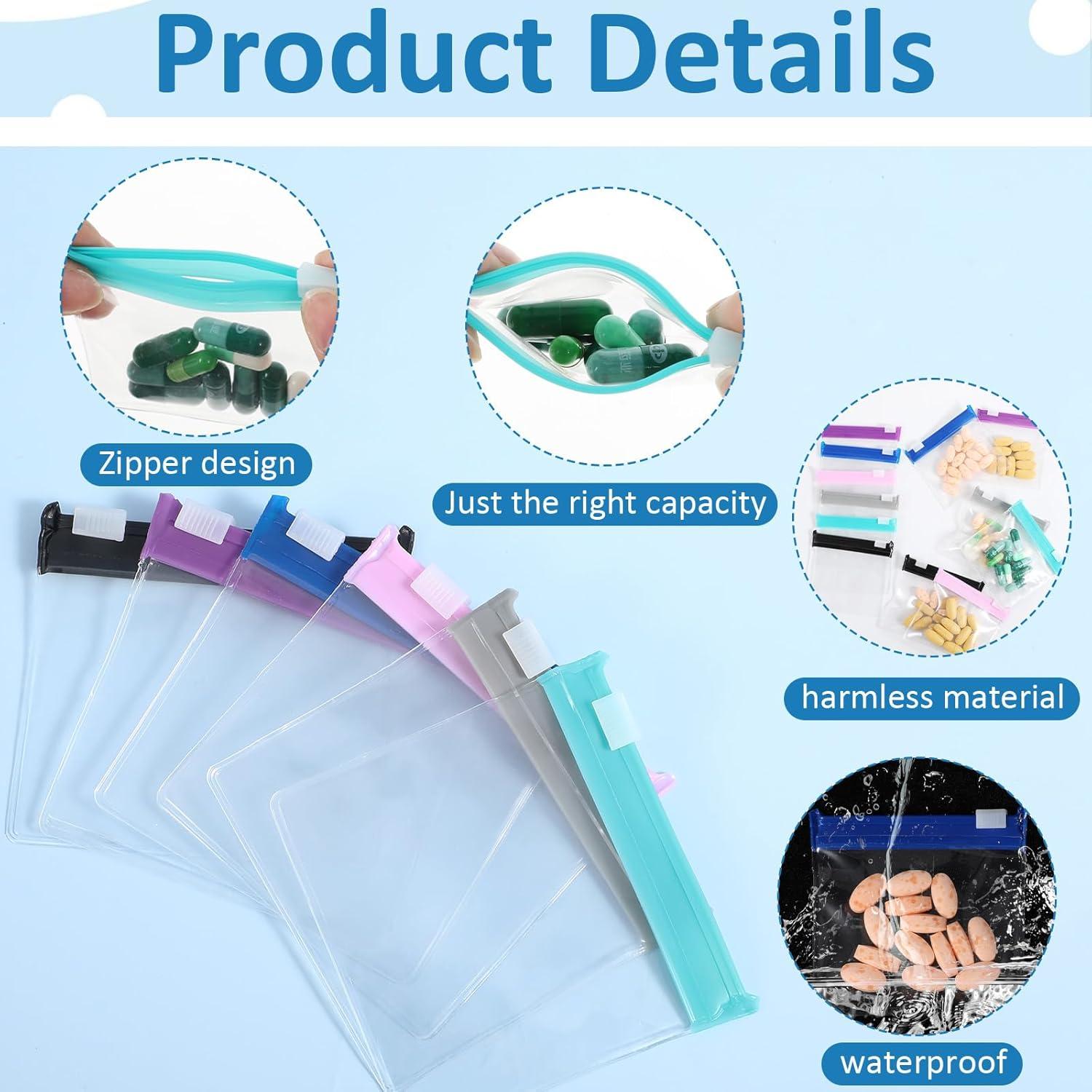 12 Bolsas Reutilizables para Pastillas Teaaha con Cierre Deslizante