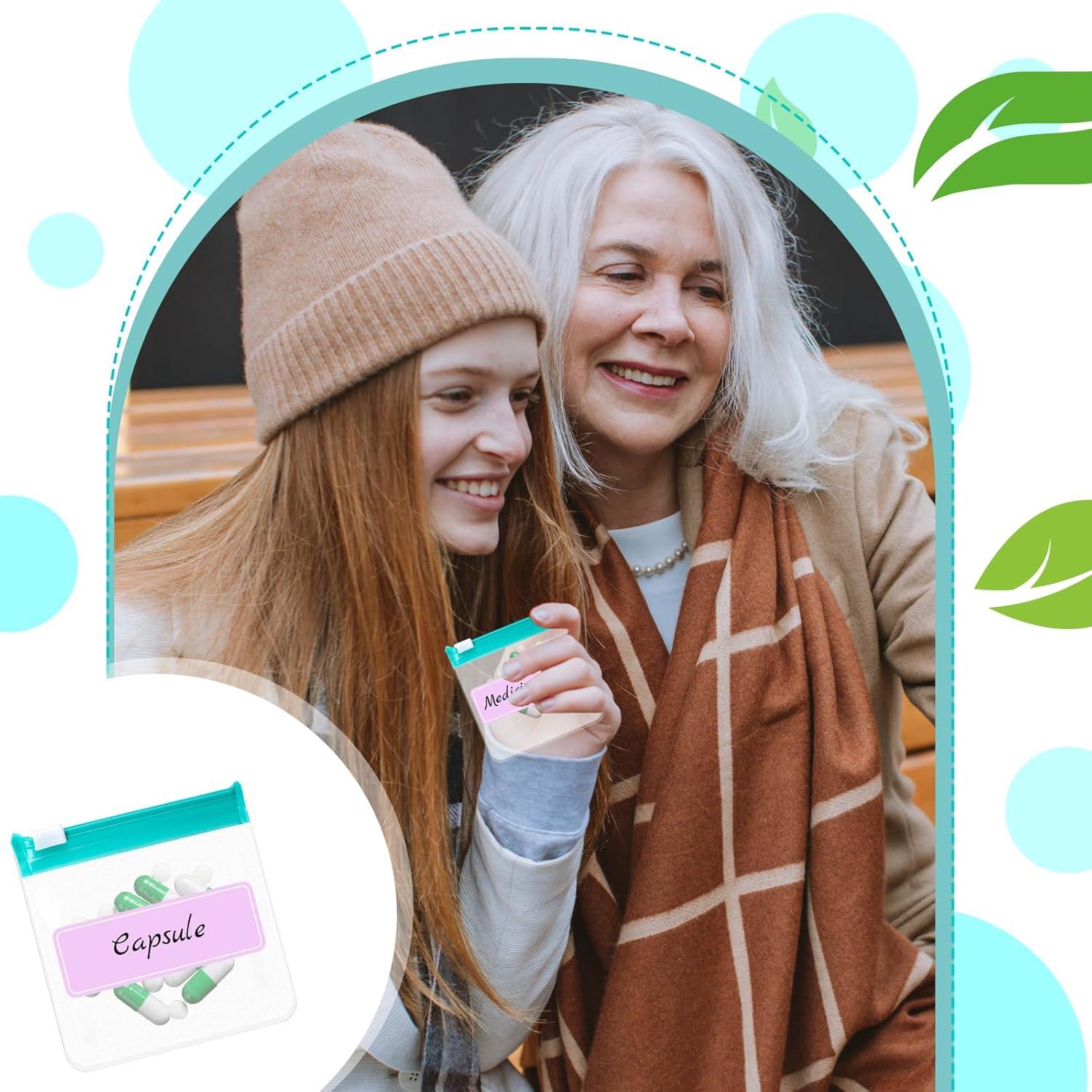 12 Bolsas de Pastillas Reutilizables Sliverdew 75x75mm