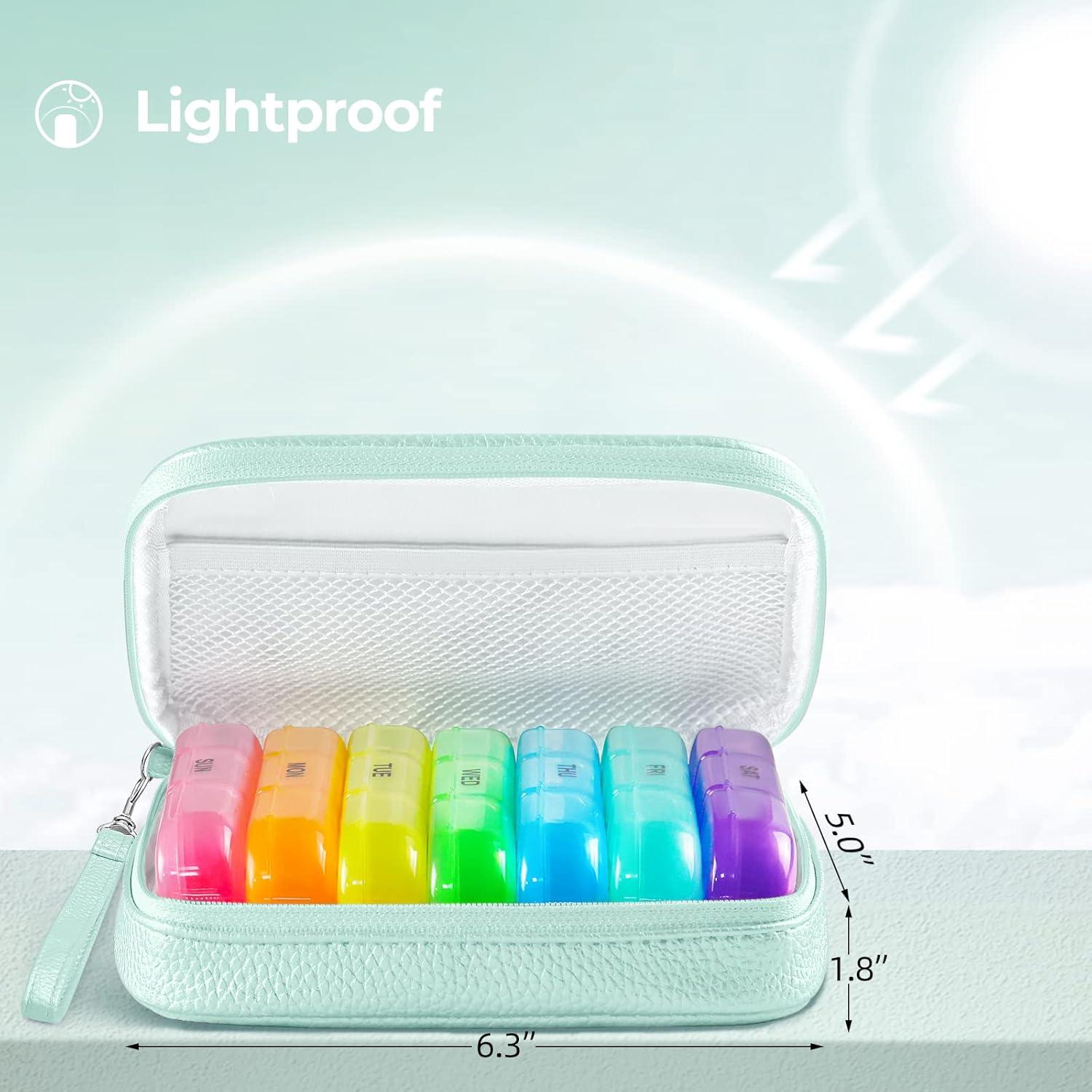 Organizador de Pastillas AMOOS 3 Veces al Día Azul Cian