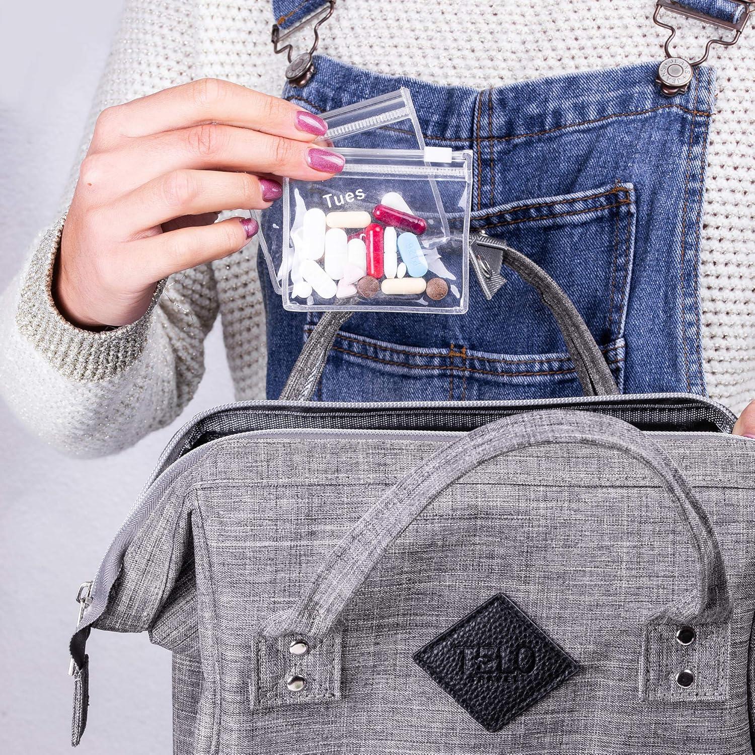 Bolsas de pastillas reutilizables TeloTravel 14 unidades 7.62x6.99 cm