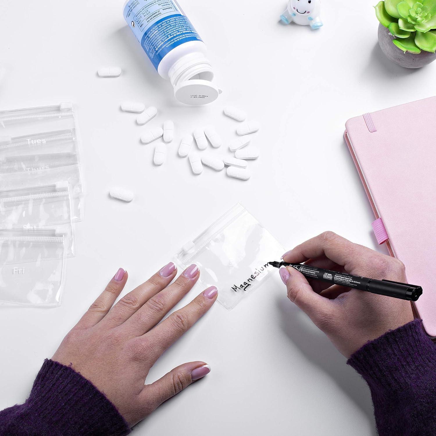 Bolsas de pastillas reutilizables TeloTravel 14 unidades 7.62x6.99 cm