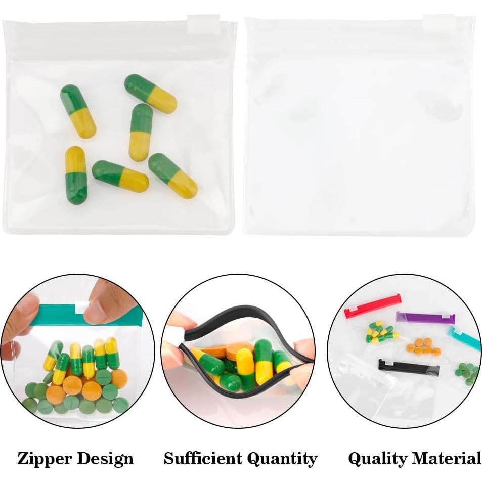 Bolsas para Medicamentos Reutilizables UnslQonds 24 PCS Transparente