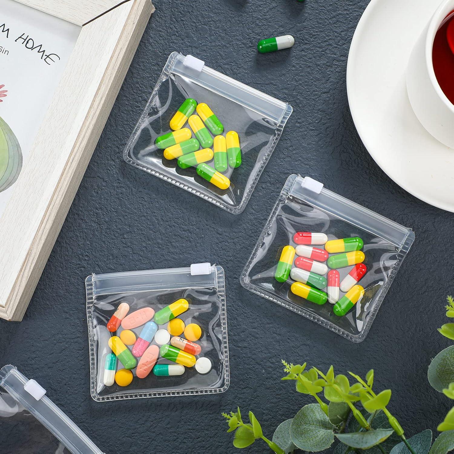 Conjunto de 24 Bolsas Reutilizables Nuanchu 7x7.6cm para Medicamentos