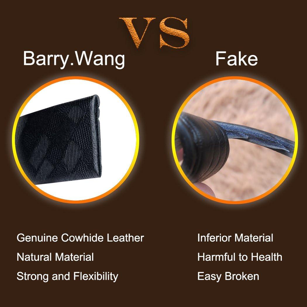 Cinturón de Ratchet Barry.Wang Cuero Genuino Hebilla Automática