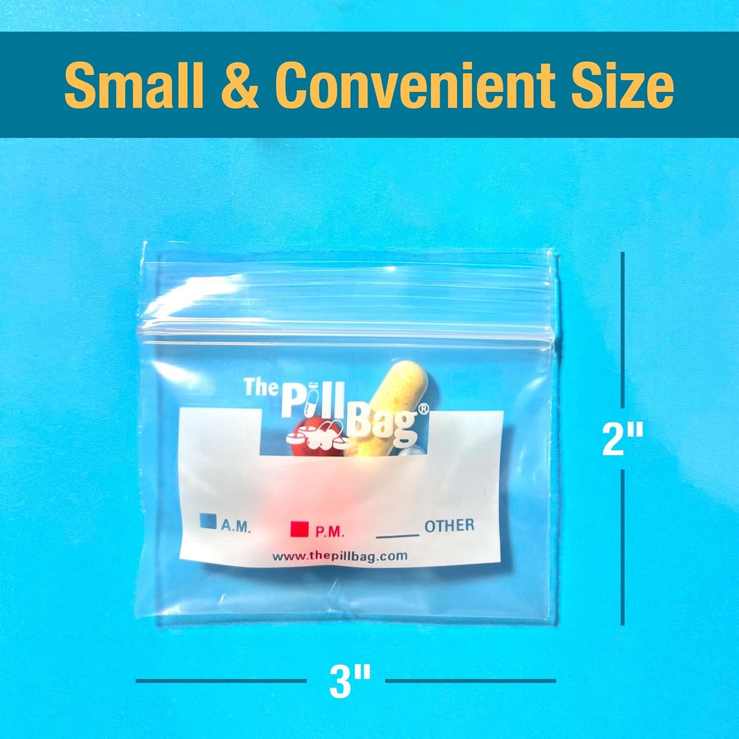 100 Bolsas Reutilizables ThePillBag para Pastillas y Viajes