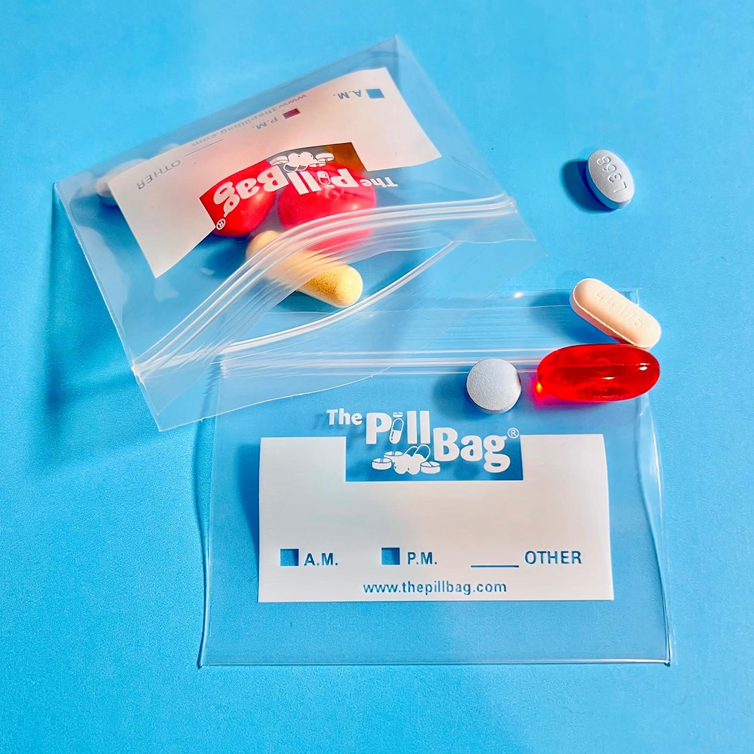 100 Bolsas Reutilizables ThePillBag para Pastillas y Viajes