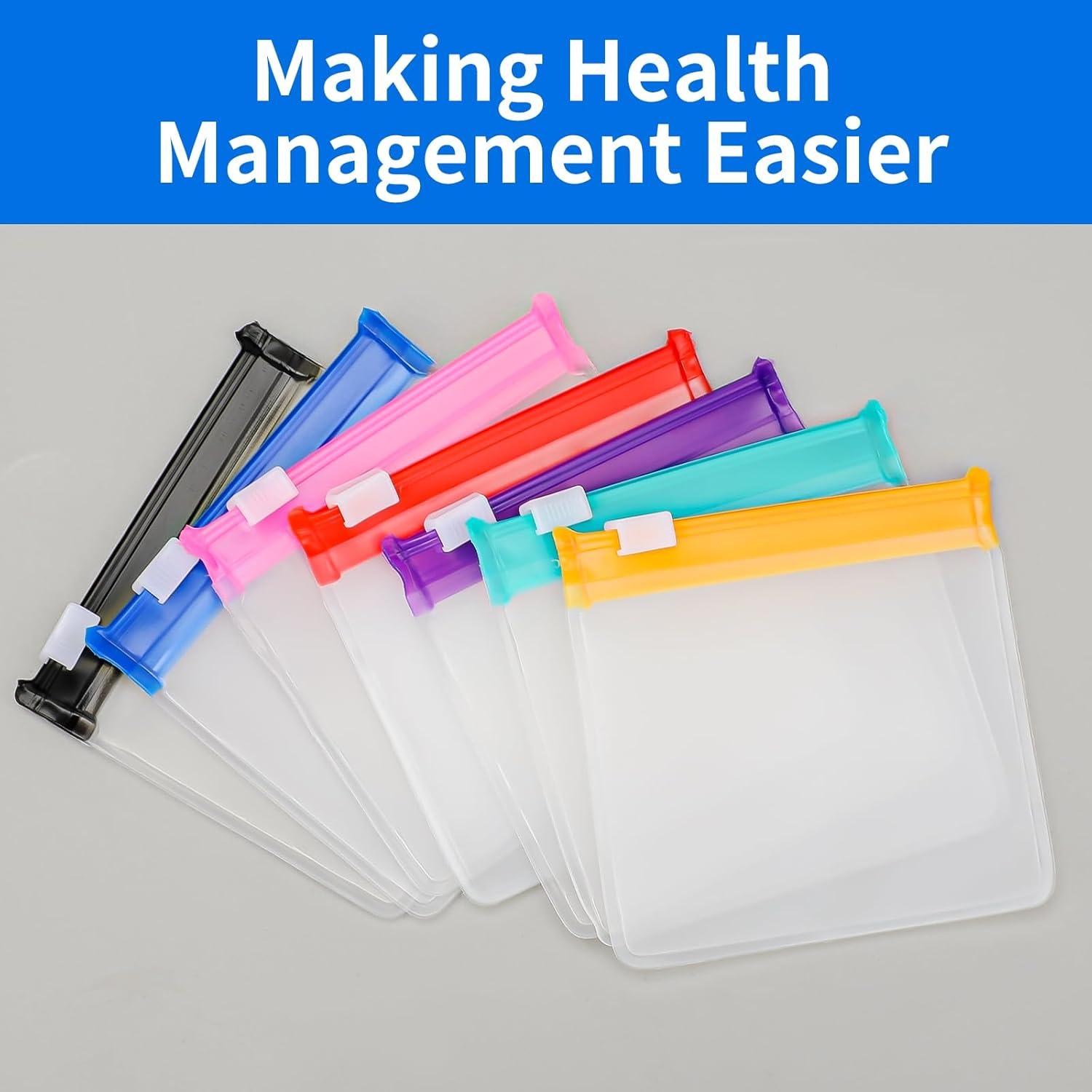 21 Bolsas de Pastillas EVA con Cierre Zip - 7 Colores