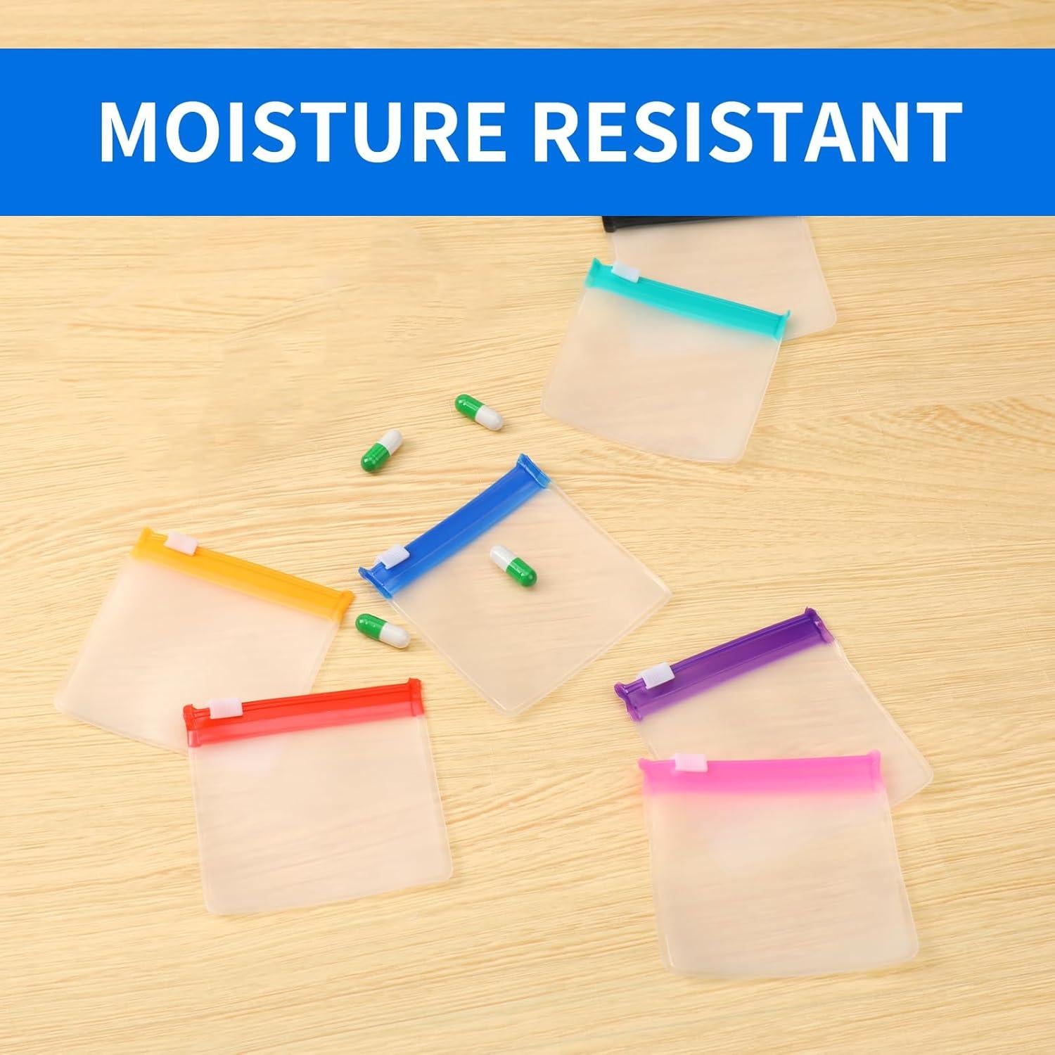 21 Bolsas de Pastillas EVA con Cierre Zip - 7 Colores