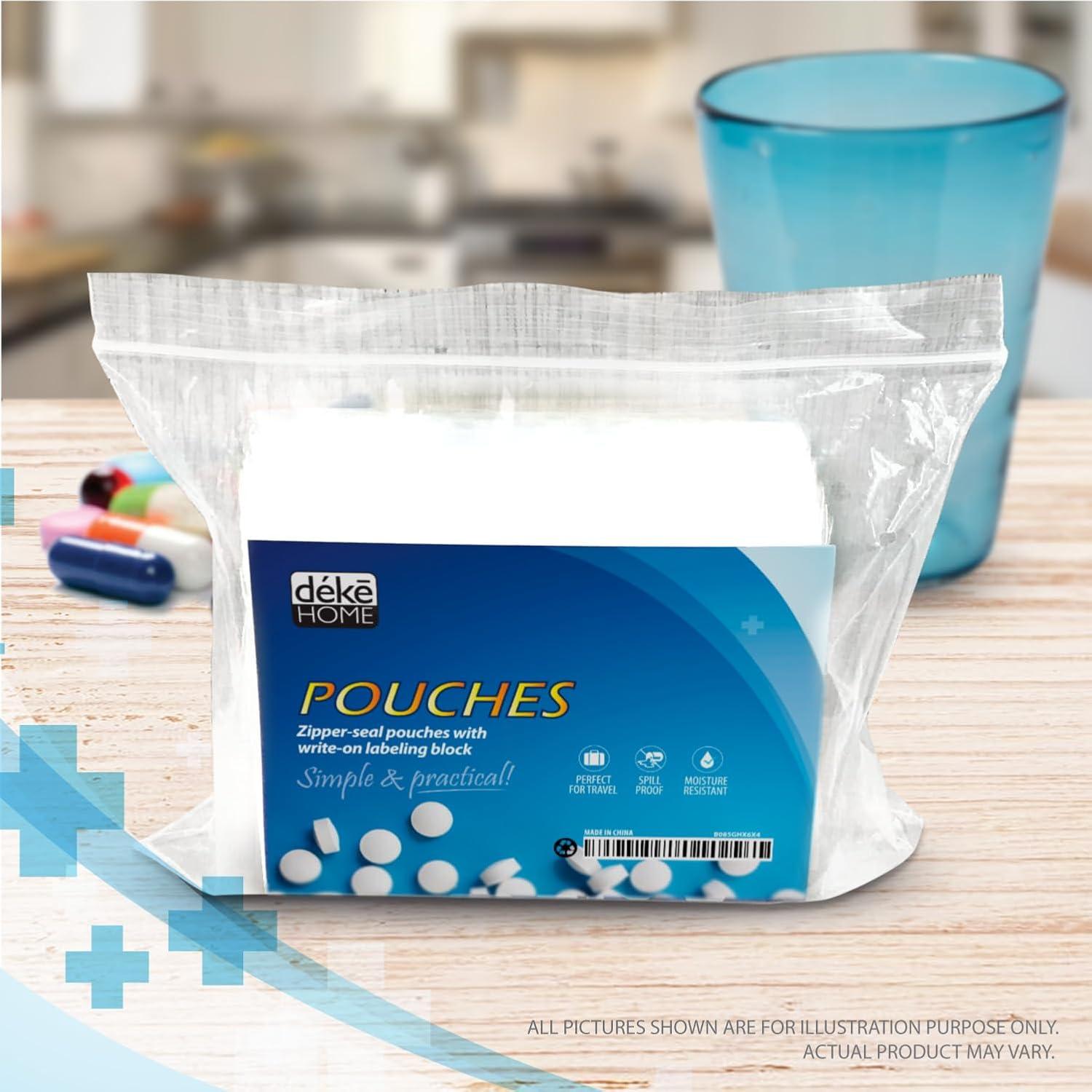 Bolsas de Pastillas Reutilizables Deke Home - 100 Unidades 10x7 cm