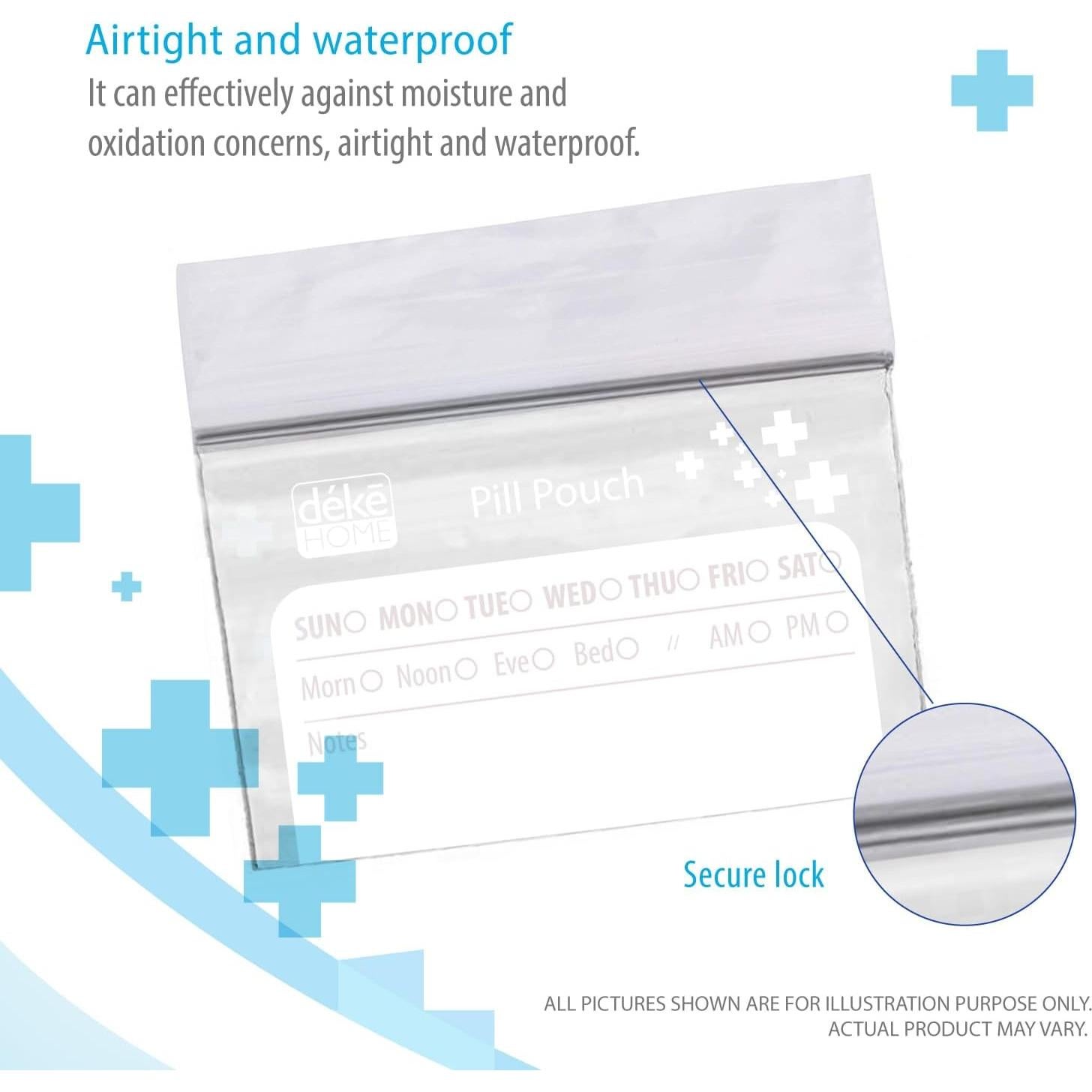 Bolsas de Pastillas Reutilizables Deke Home - 100 Unidades 10x7 cm