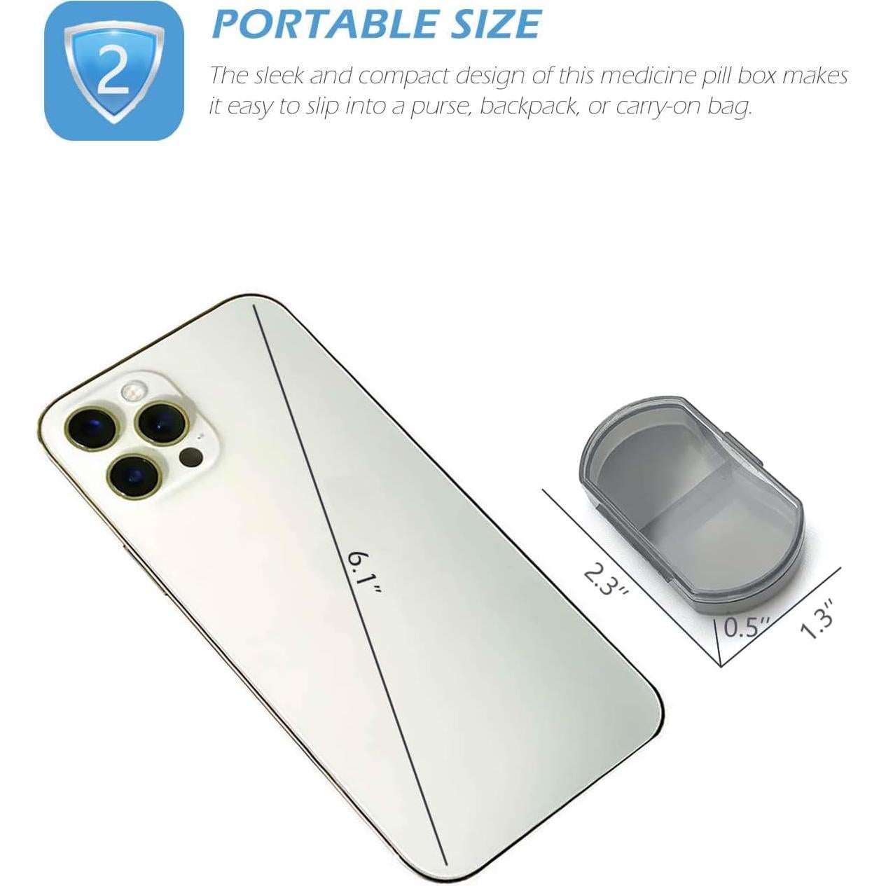 Organizador de Pastillas VOFOON Pequeño 2 Veces al Día