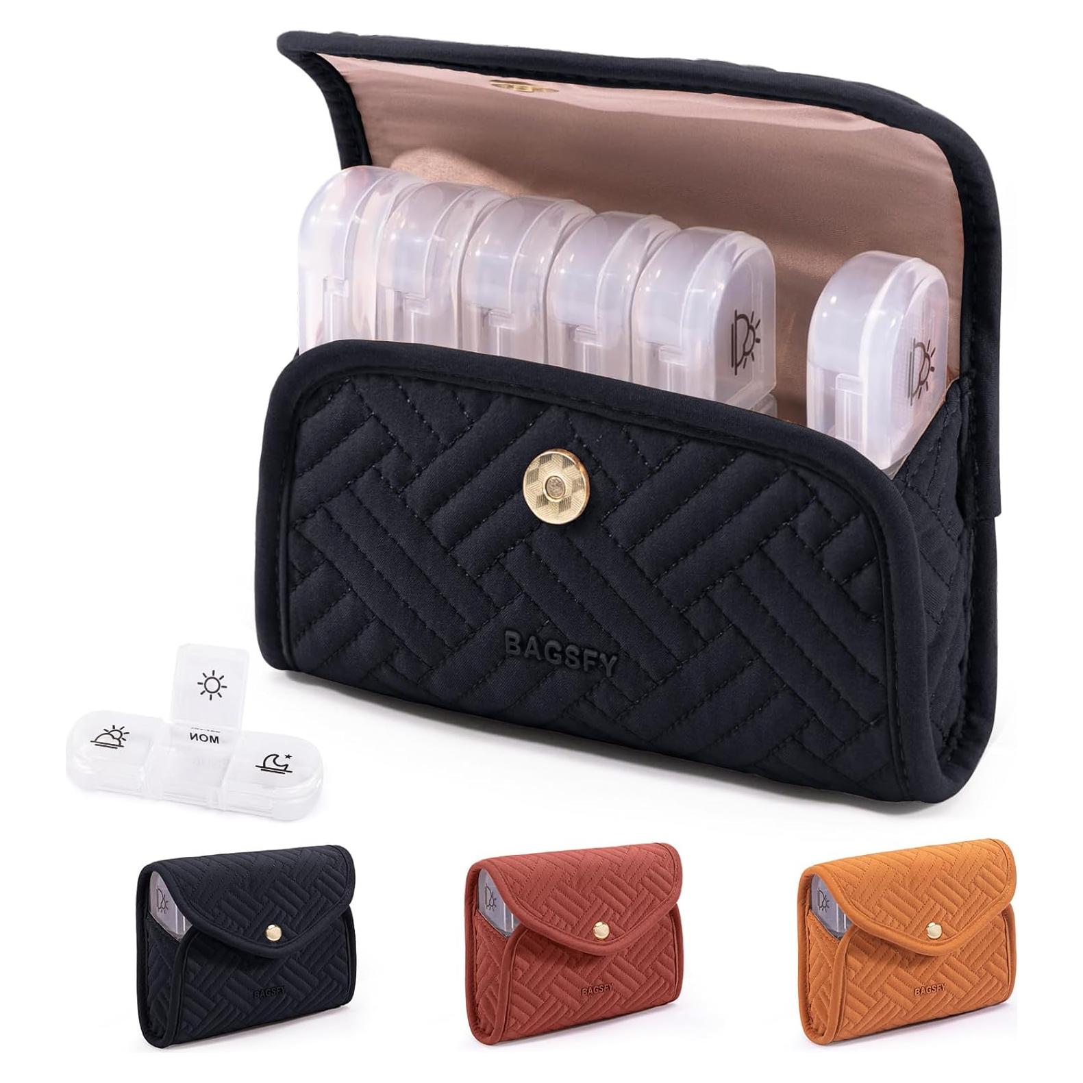 Organizador Semanal de Pastillas BAGSFY 3 Veces al Día Estuche Tela