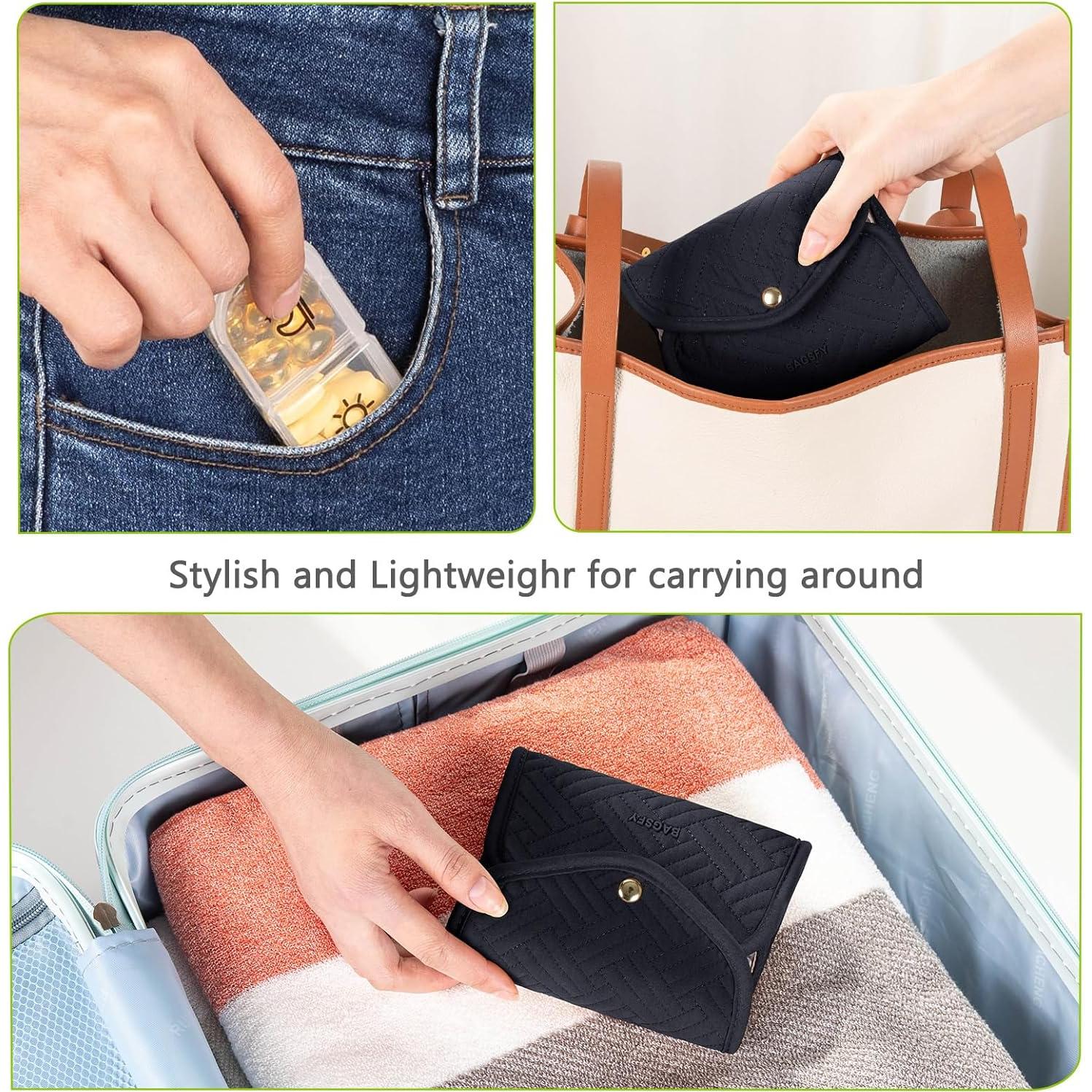 Organizador Semanal de Pastillas BAGSFY 3 Veces al Día Estuche Tela