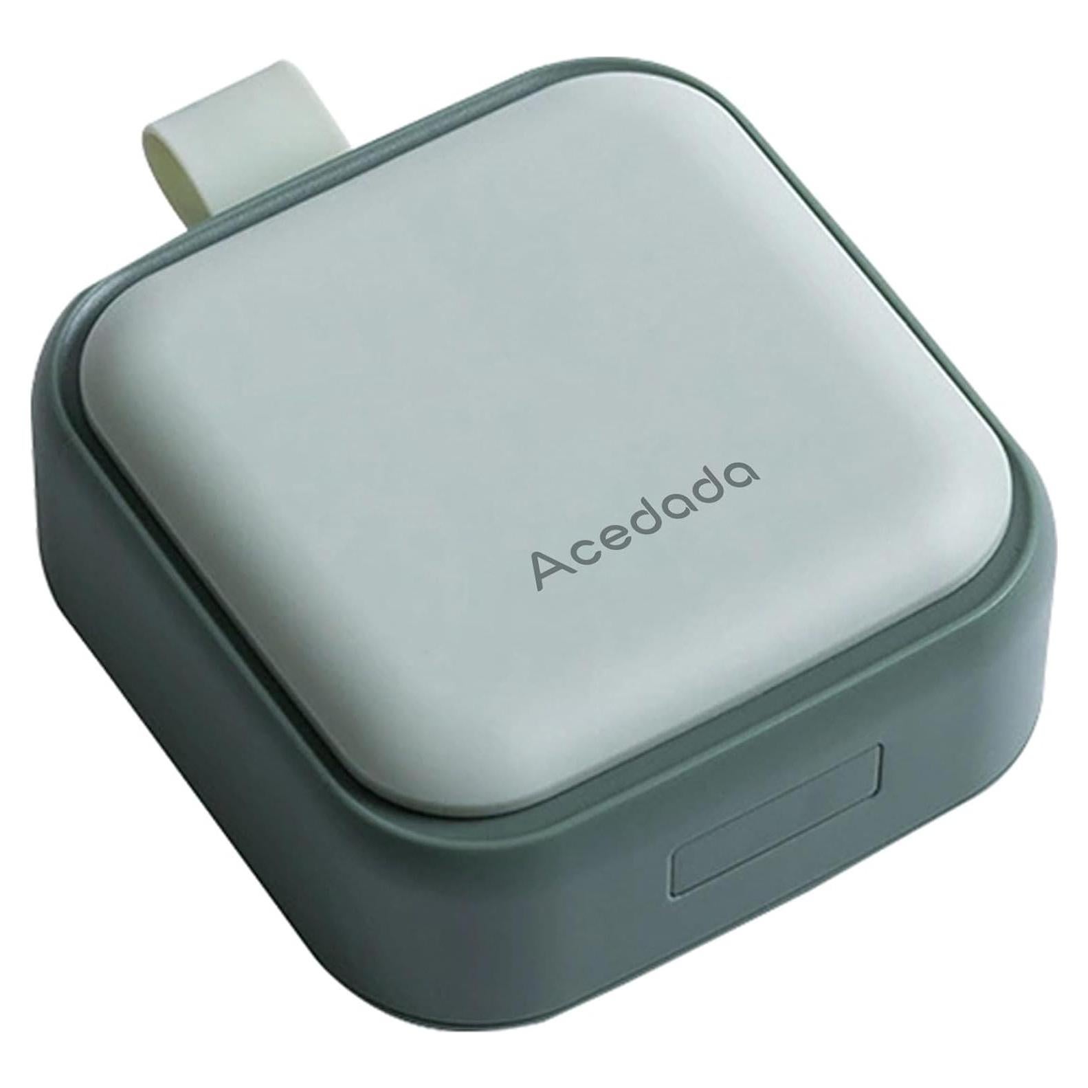 Estuche para Pastillas Acedada Verde 4 Compartimentos Portátil