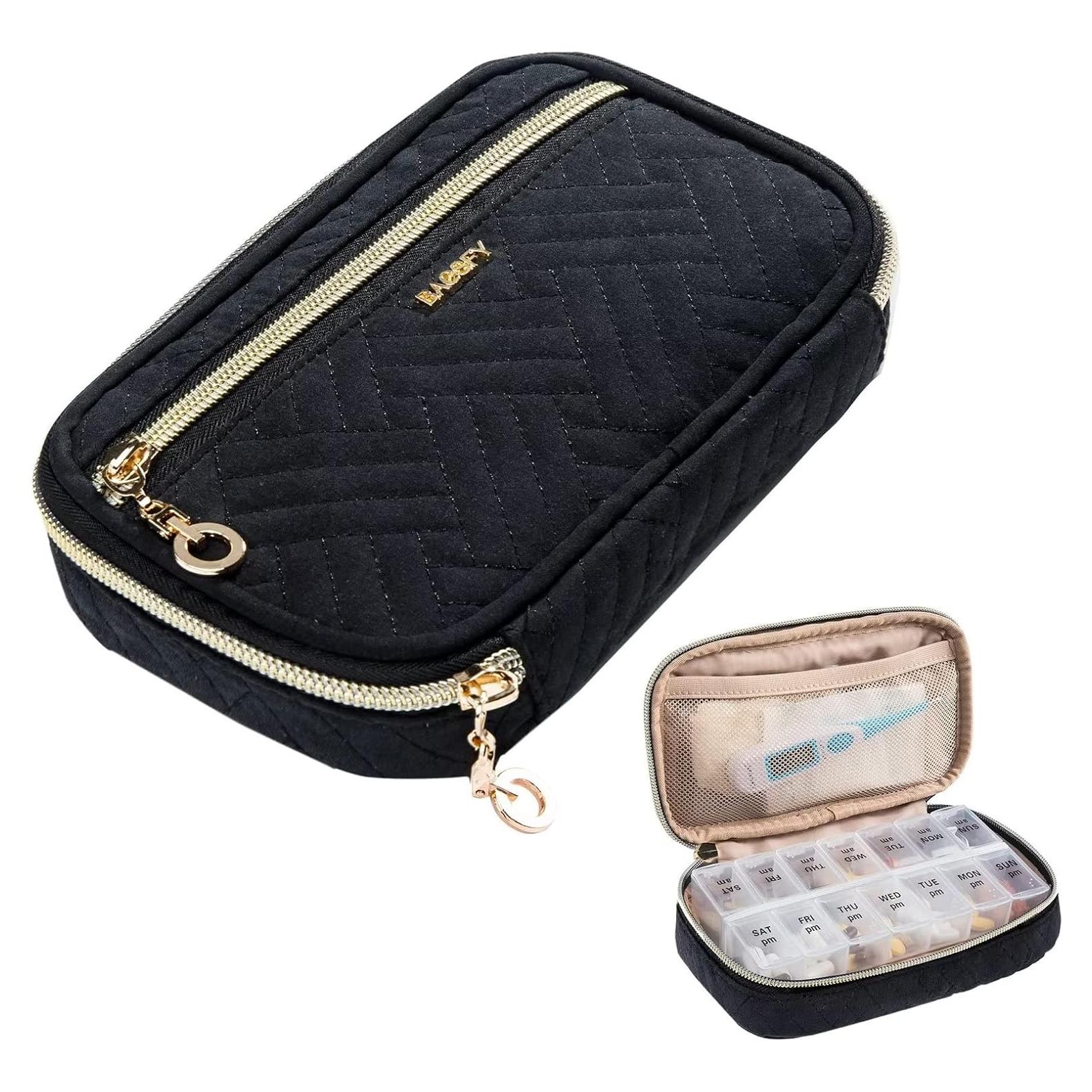 Organizador Semanal de Pastillas BAGSFY Negro 2 Veces al Día