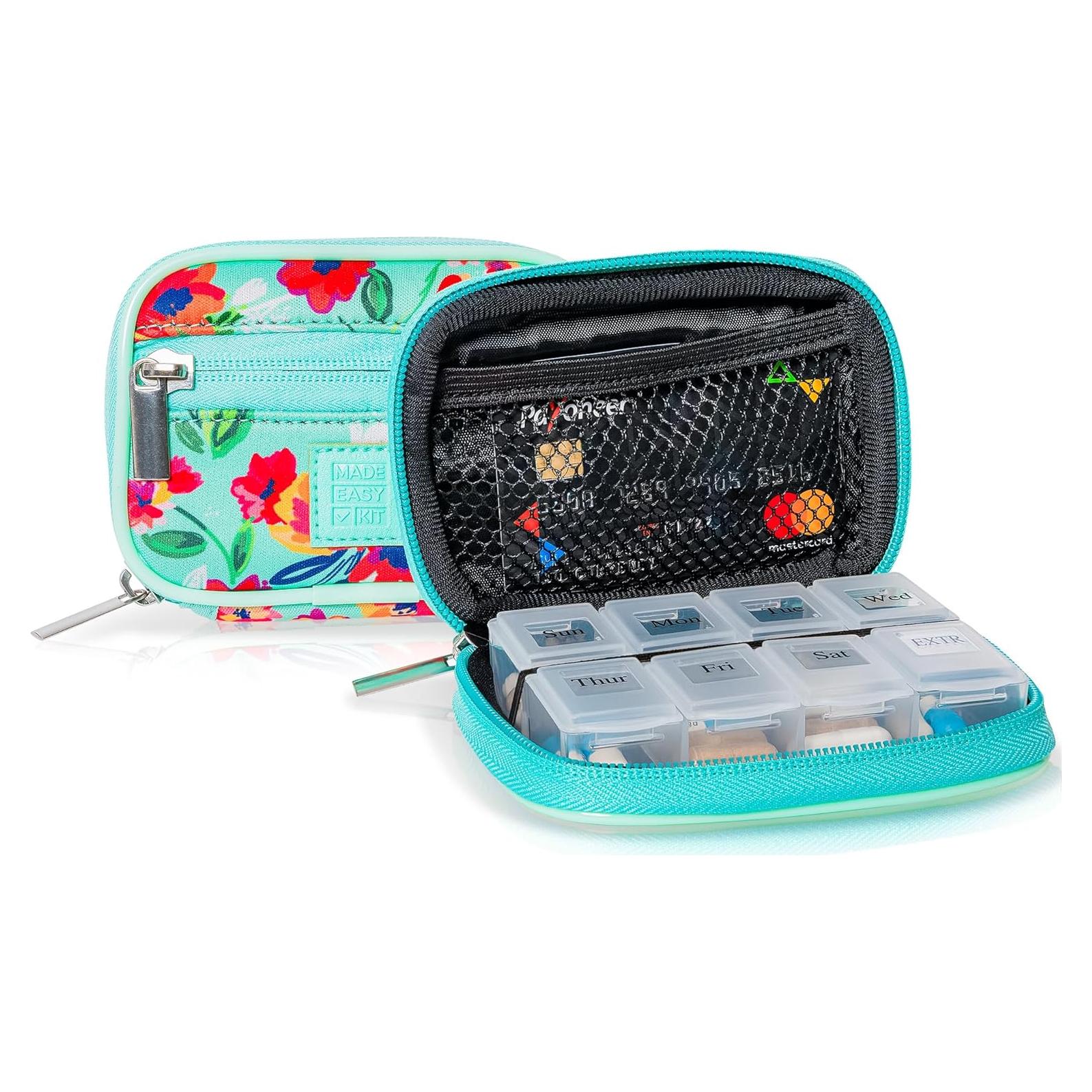 Organizador de Pastillas BEGA Verde Azulado 8 Compartimentos