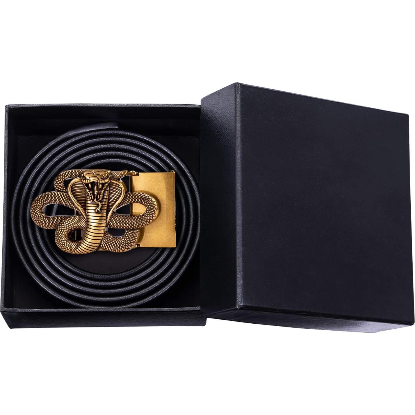 Cinturón Ratchet Barry.Wang Cuero Genuino 2.86cm Ajustable