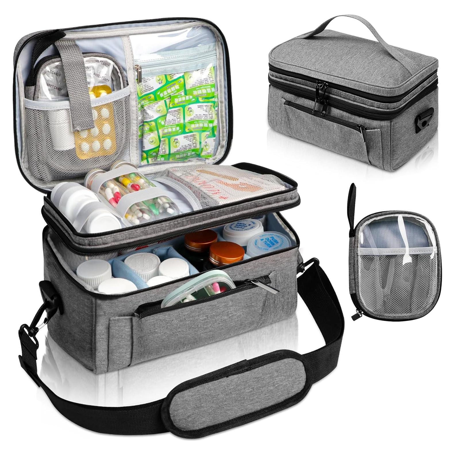 Estuche Organizador de Medicamentos Tesuko Doble Capa 28x18cm