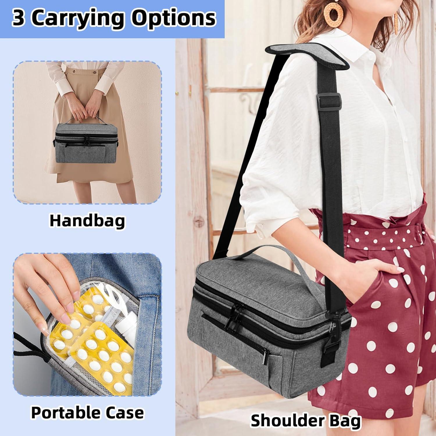 Estuche Organizador de Medicamentos Tesuko Doble Capa 28x18cm