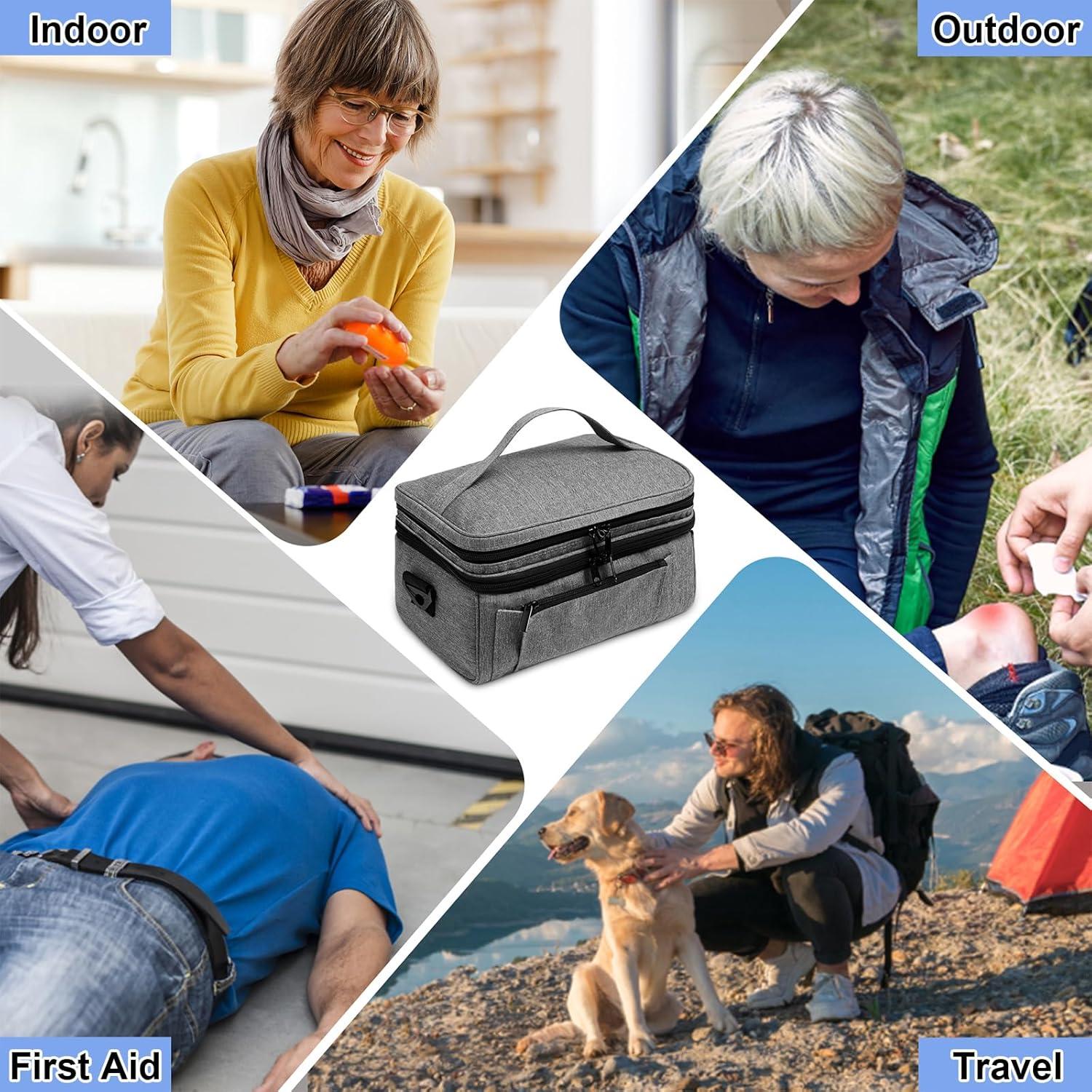 Estuche Organizador de Medicamentos Tesuko Doble Capa 28x18cm