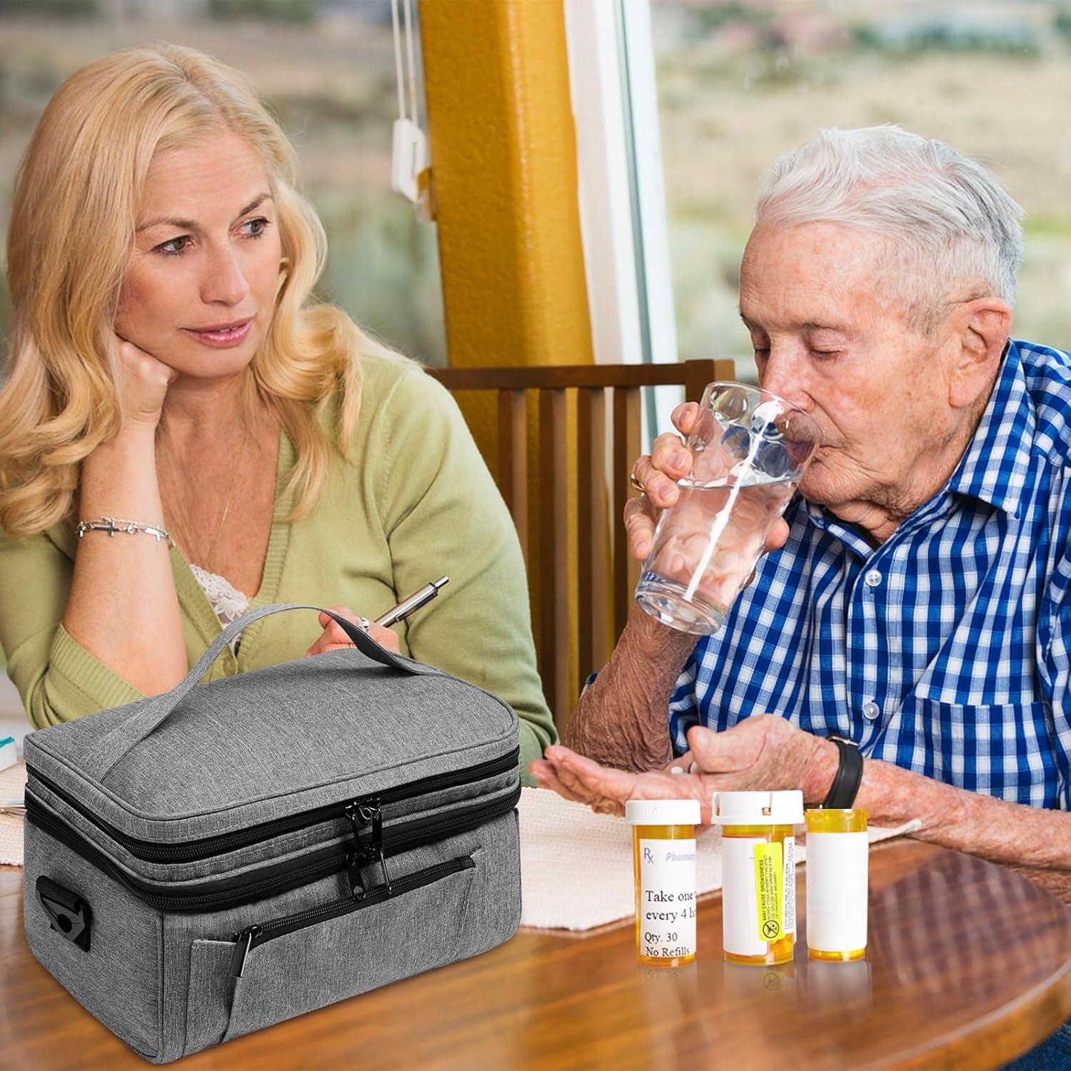 Estuche Organizador de Medicamentos Tesuko Doble Capa 28x18cm