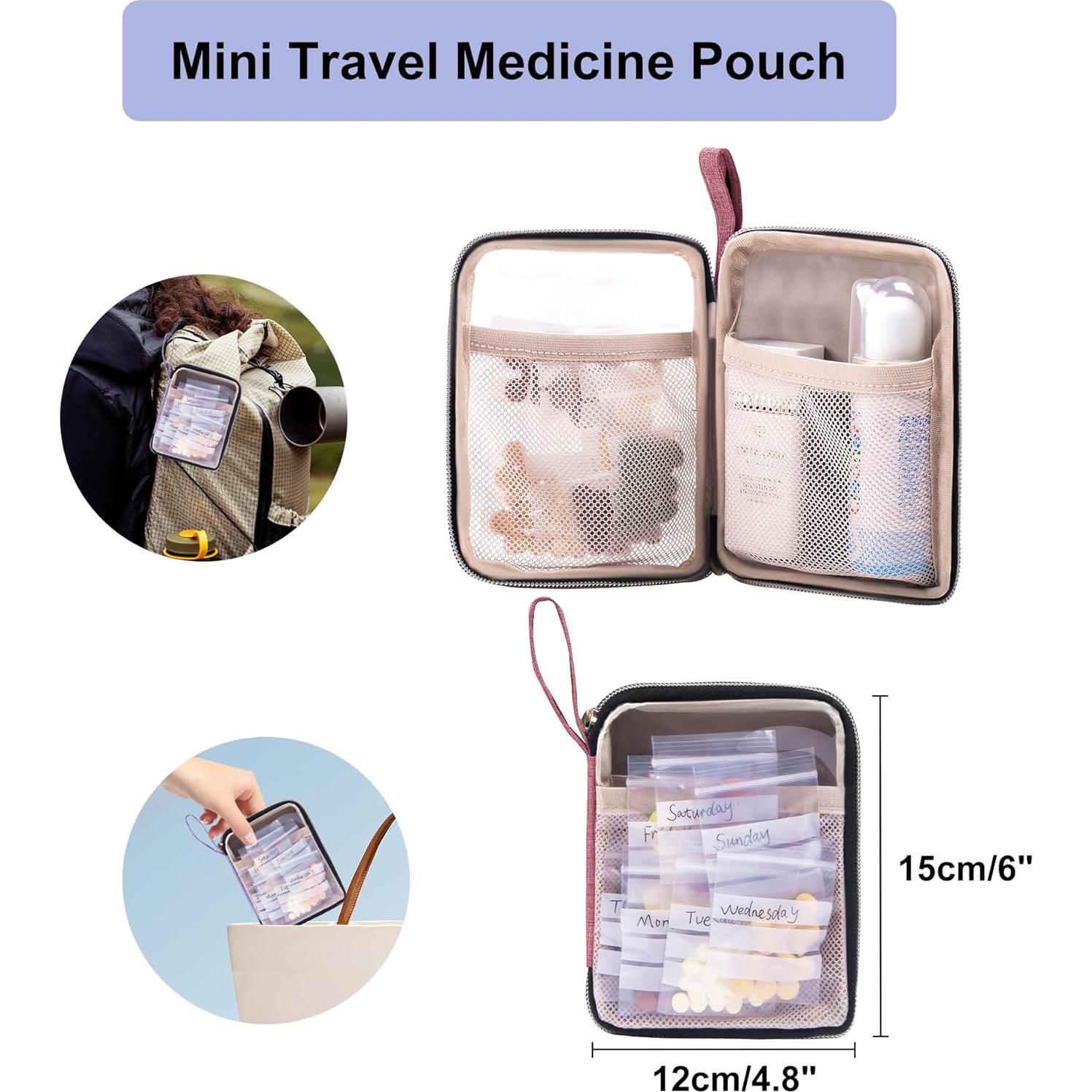 Bolsa de Almacenamiento de Medicamentos Lexeeco Roja 29x20.5 cm