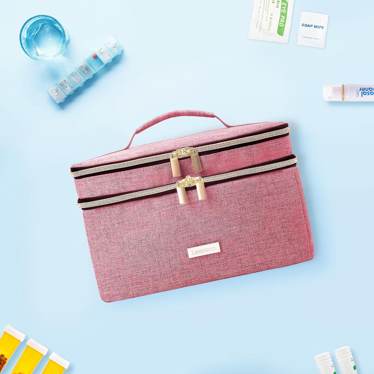 Bolsa de Almacenamiento de Medicamentos Lexeeco Roja 29x20.5 cm