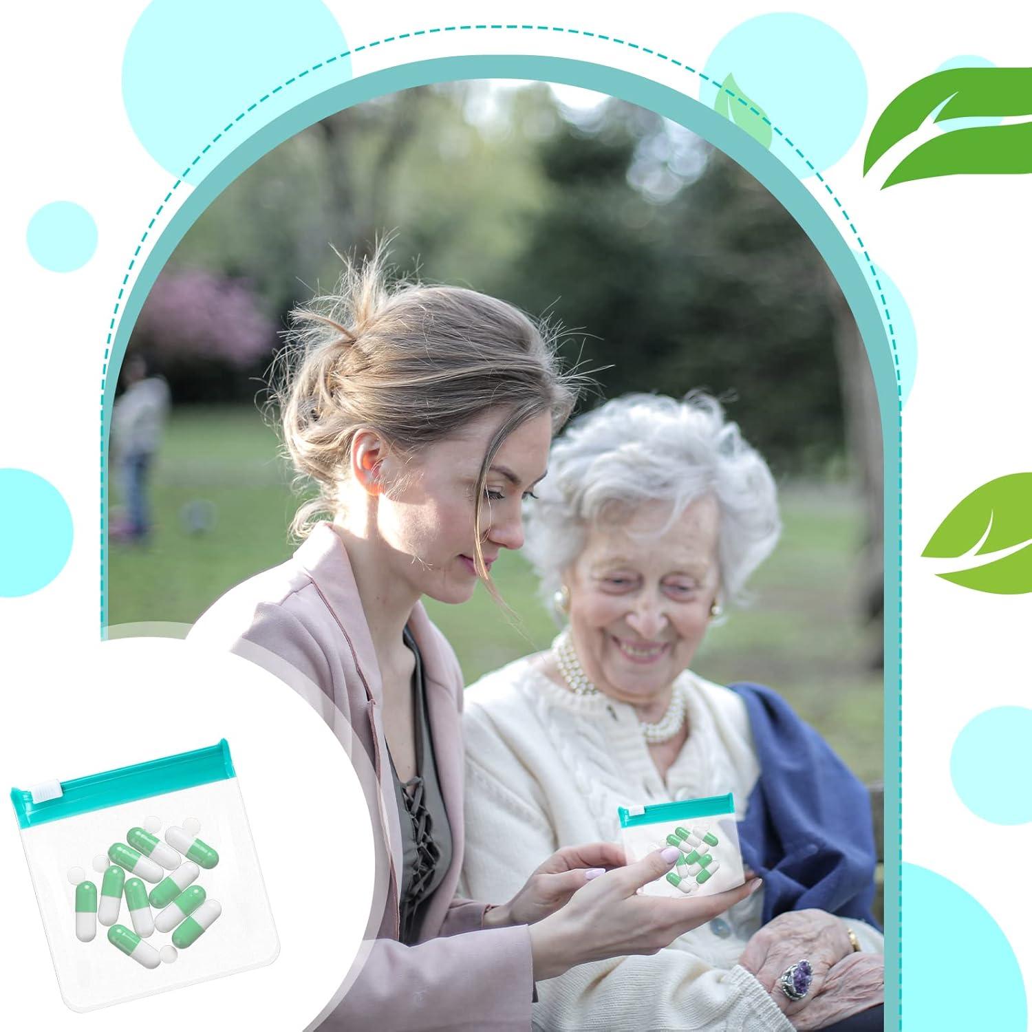 24 Bolsas de Pastillas Reutilizables Sliverdew Azul 7.5x7.5cm