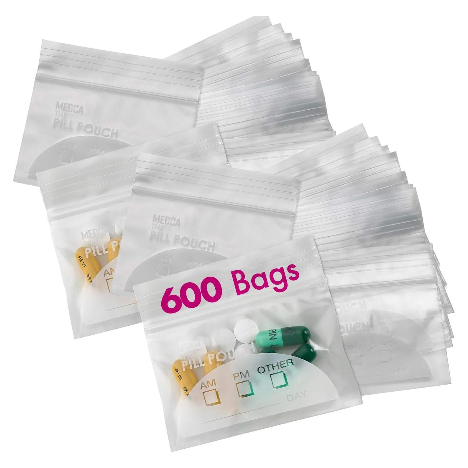 Bolsas de Pouch para Pastillas MEDca - 600 Unidades 7.6x6.9cm