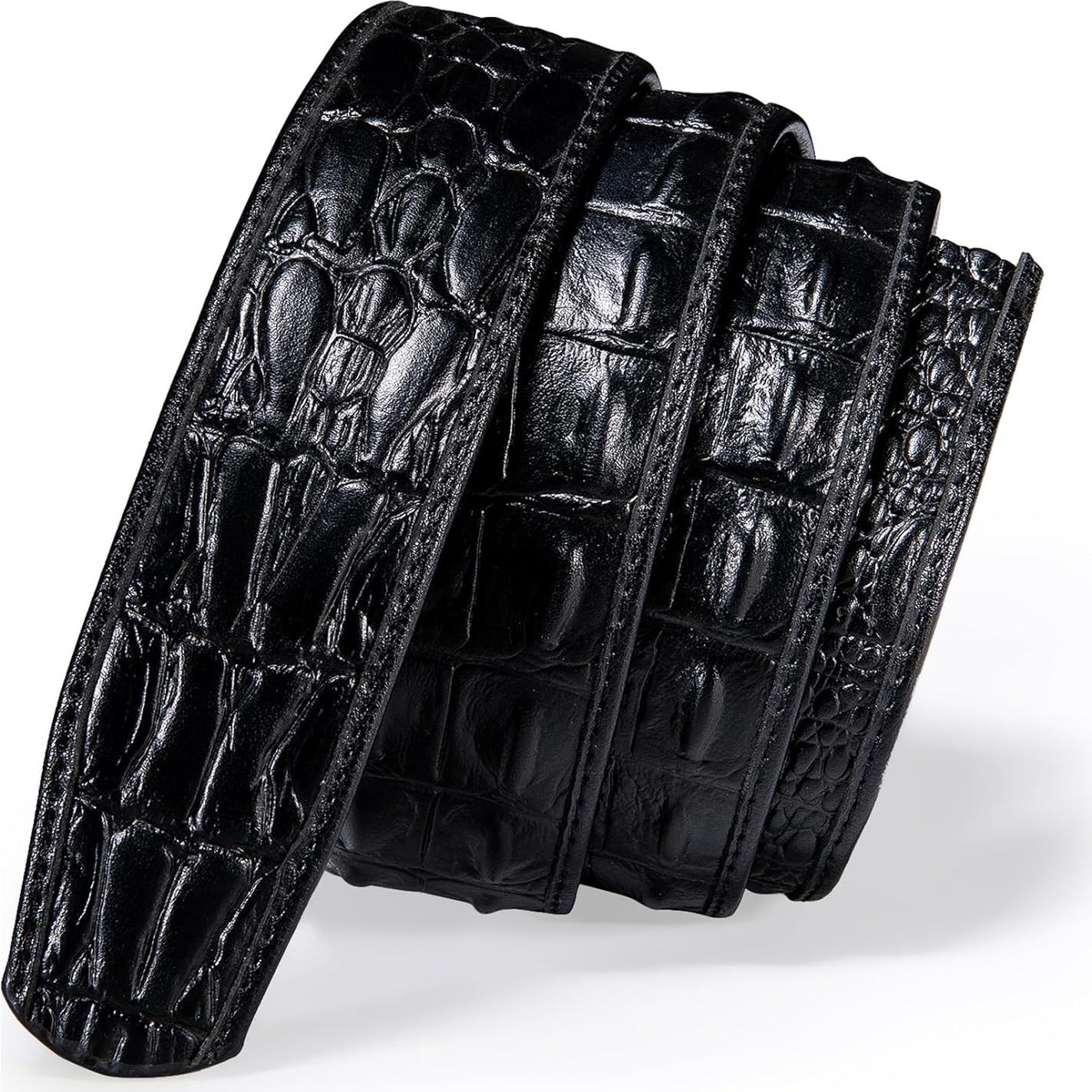 Cinturón de Ratchet Barry.Wang Cuero Genuino Gris 2.86 cm