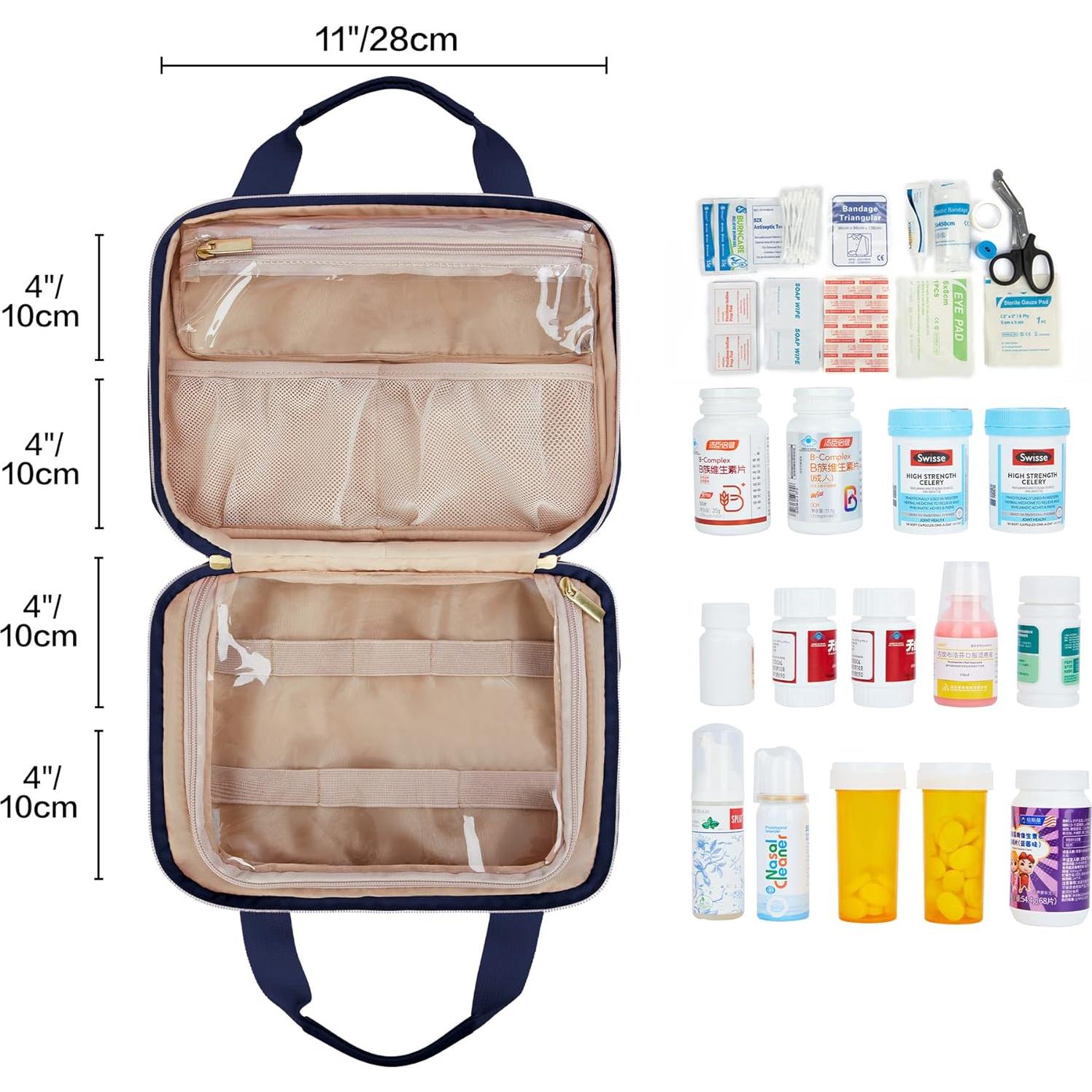 Organizador de Medicamentos Leudes Mediano Azul - Gran Capacidad
