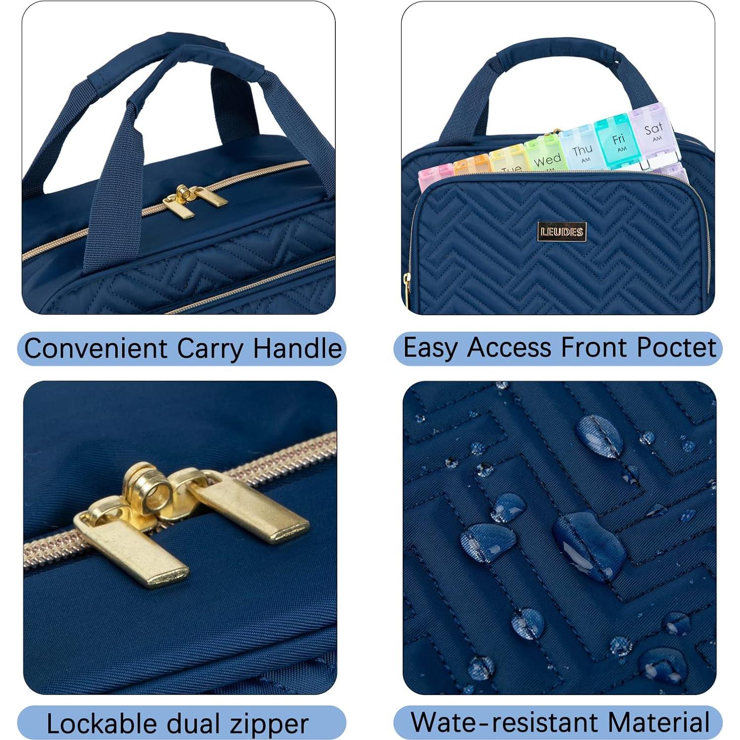 Organizador de Medicamentos Leudes Mediano Azul - Gran Capacidad