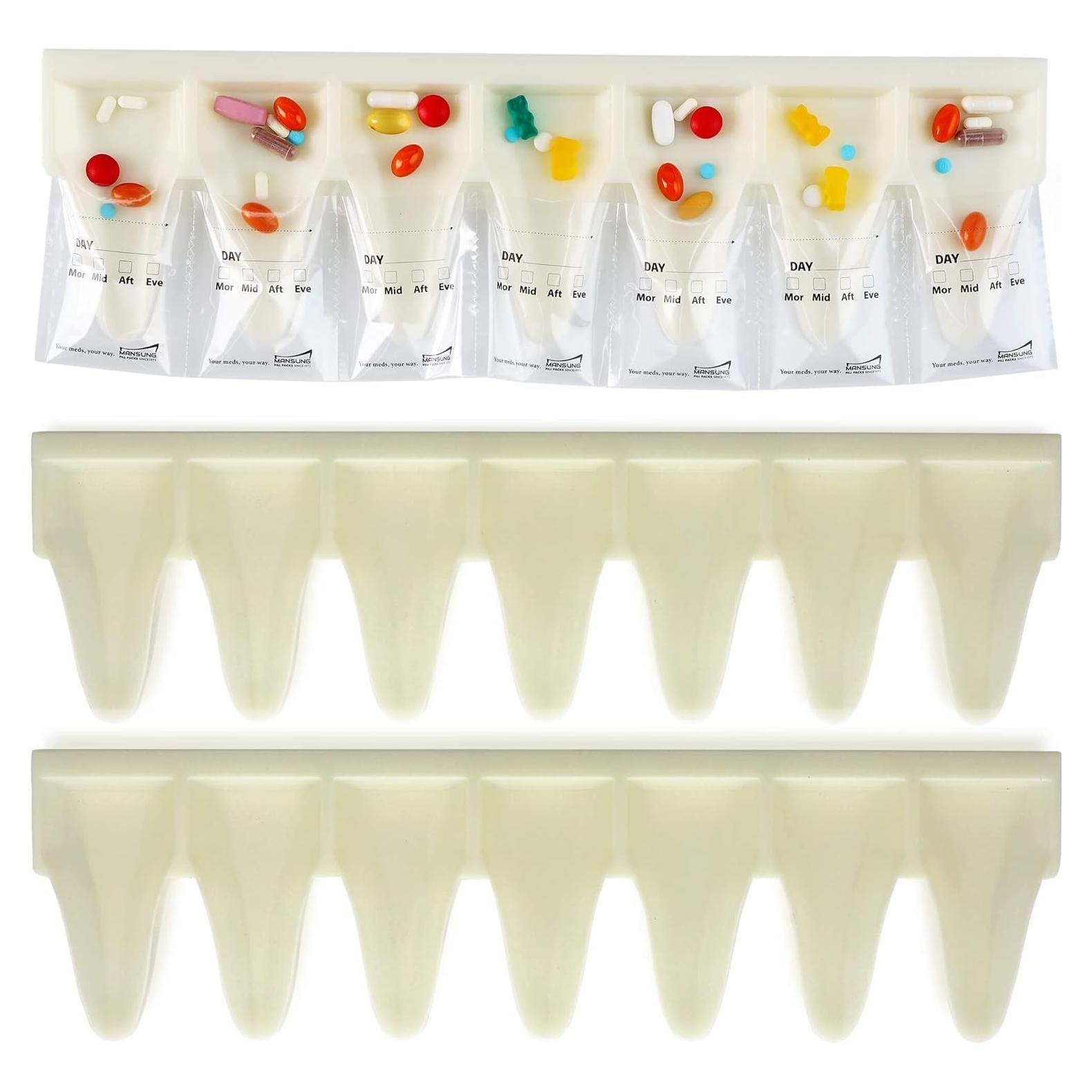 Kit de Dispensador de Pastillas Mansung S 2pcs - Organizador AM PM