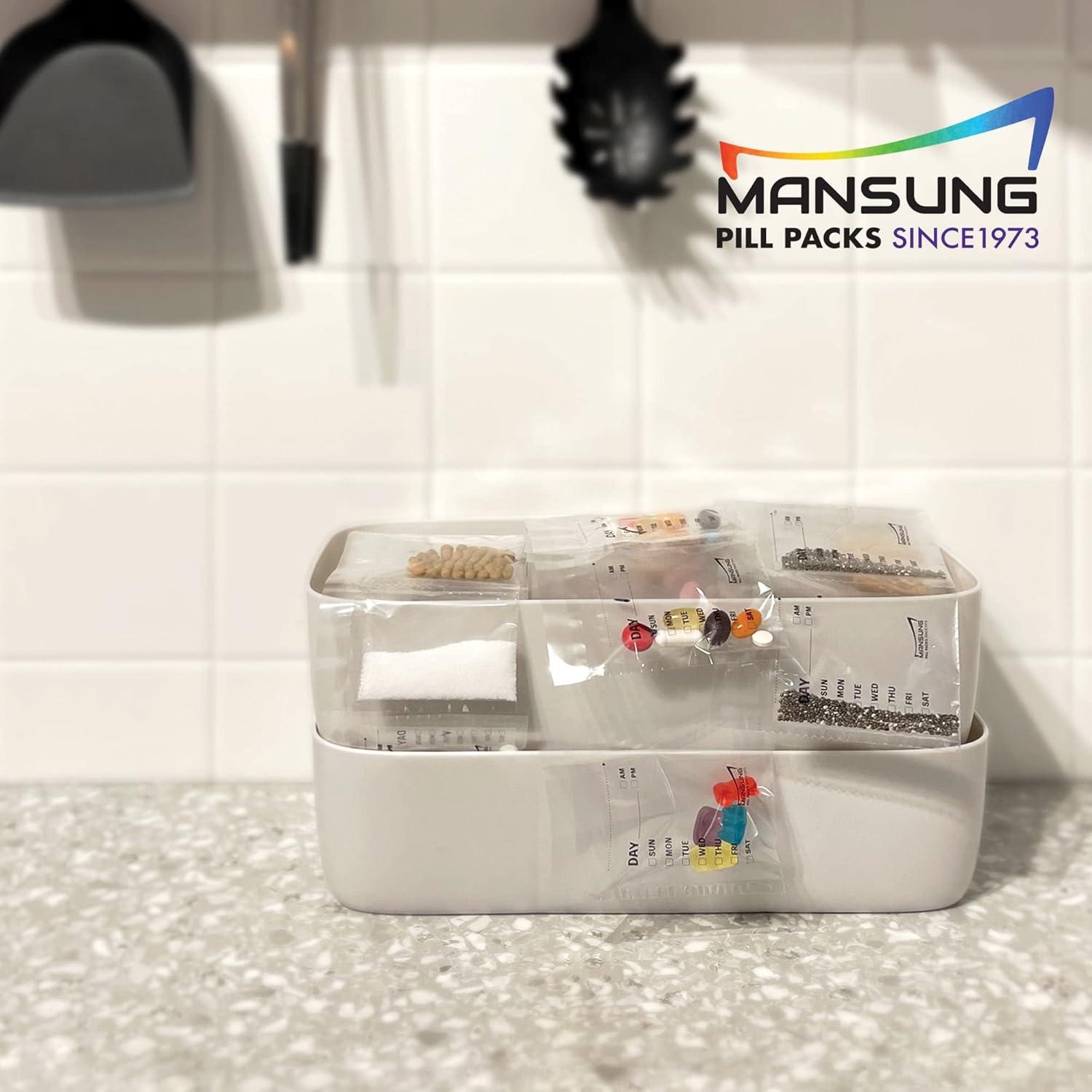 Kit de Dispensador de Pastillas Mansung S 2pcs - Organizador AM PM