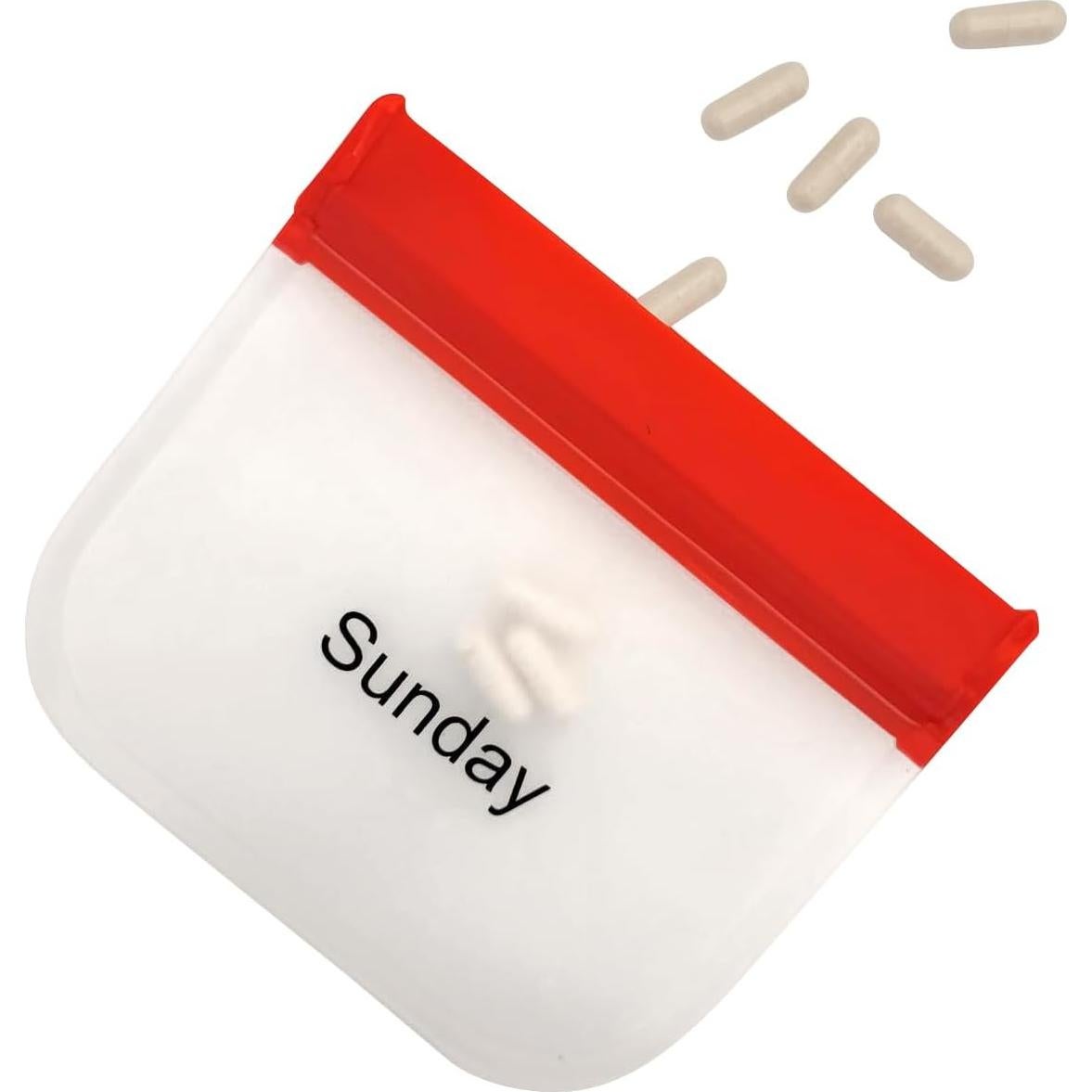 Organizador de Pastillas Reusapak 8 Piezas Hermético Transparente