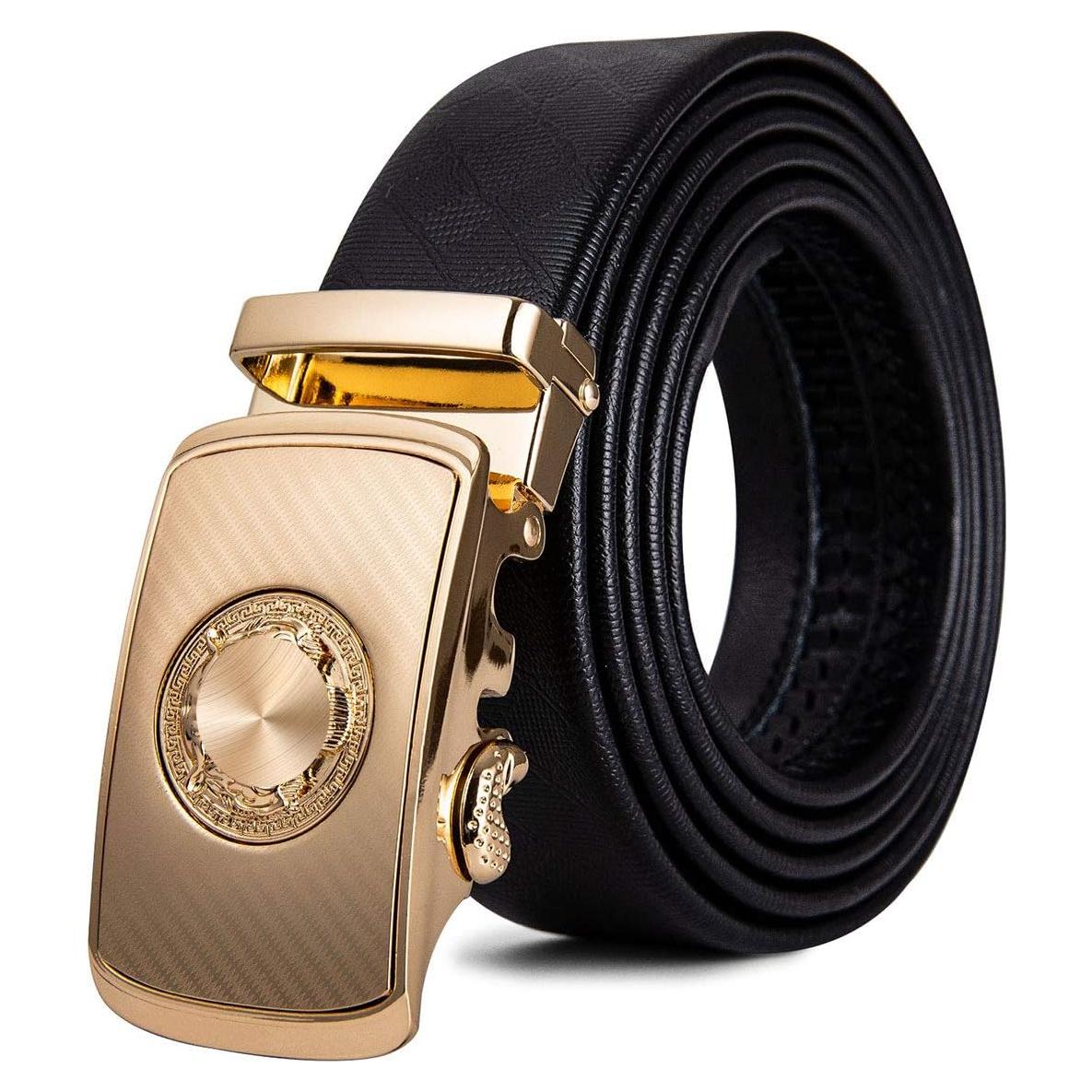 Cinturón Ratchet Barry.Wang Cuero Genuino 2.86cm Ajustable