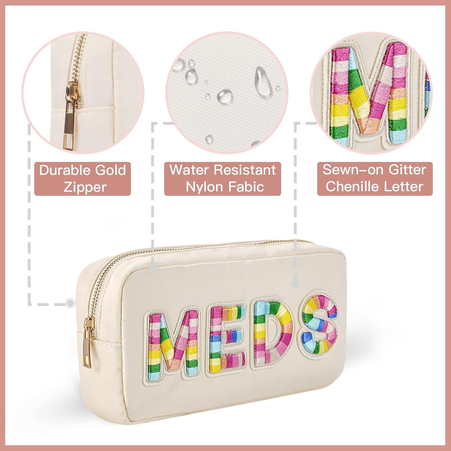 Bolsa Cosmética Uekeboag Nylon RX+MEDS 25.4x12.7cm