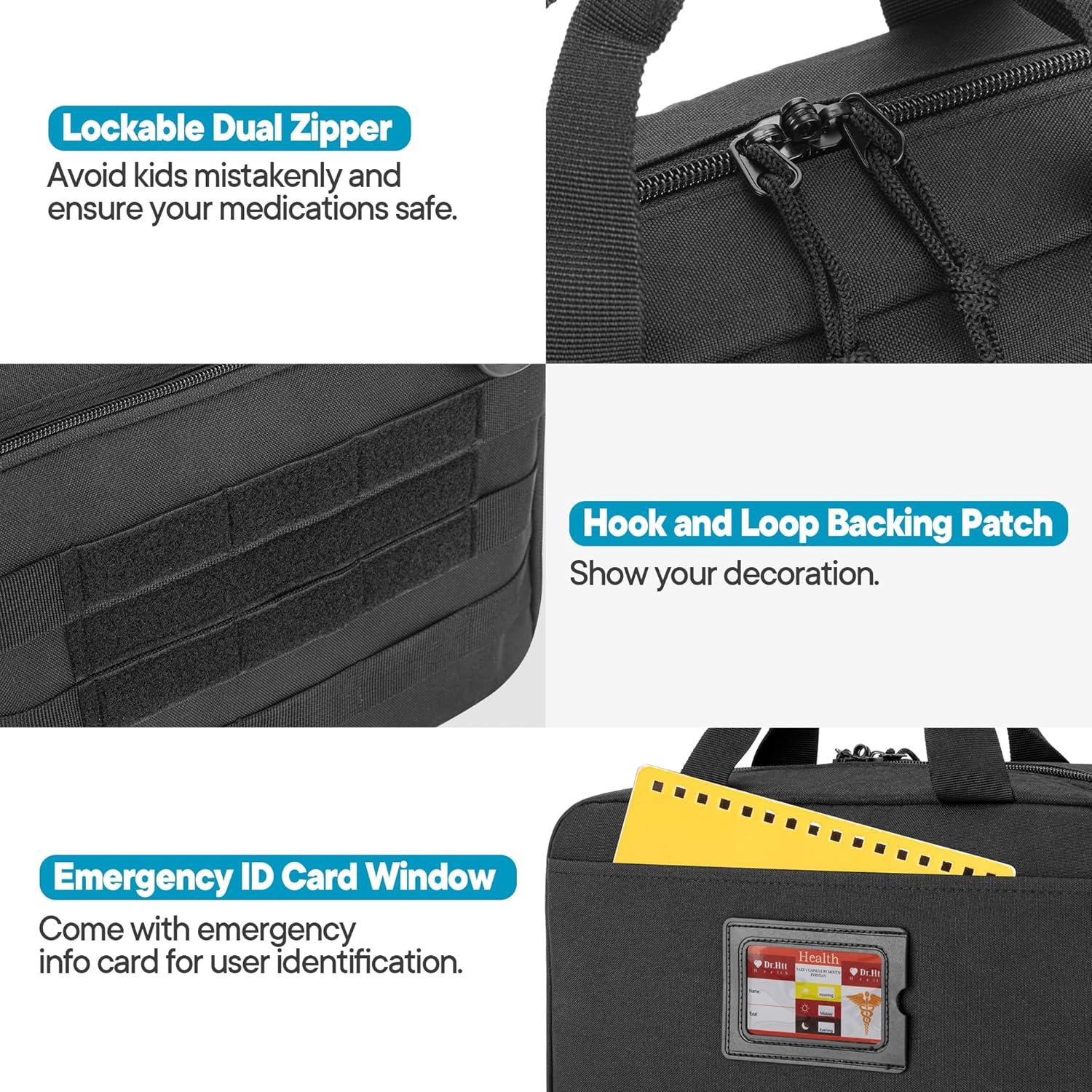 Organizador de Botellas de Pastillas Damero 33x11.4x25.4cm Negro