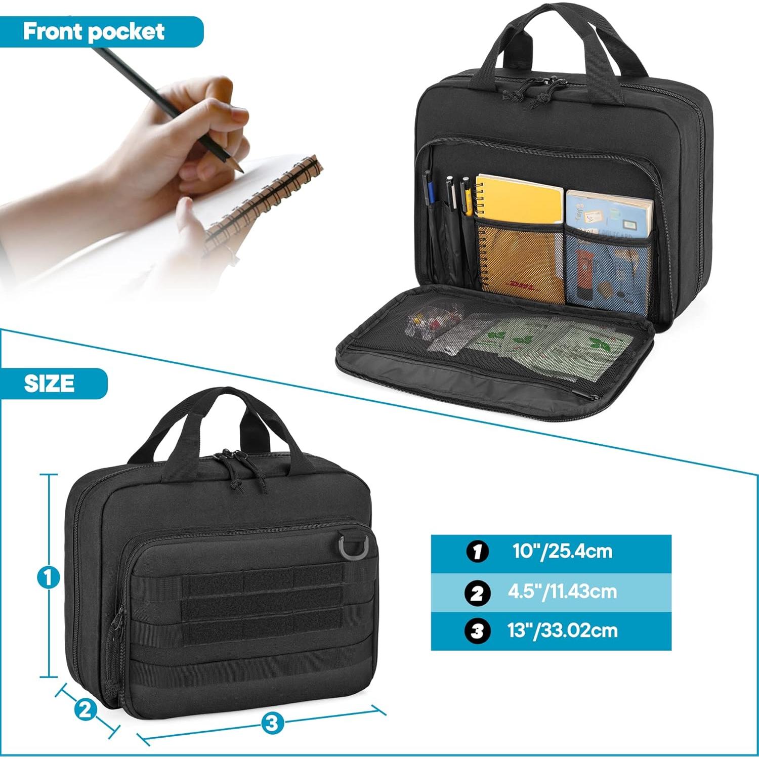 Organizador de Botellas de Pastillas Damero 33x11.4x25.4cm Negro