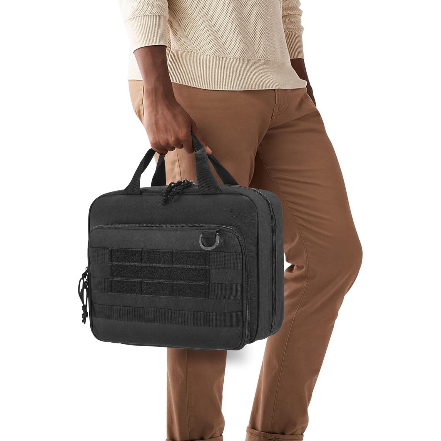 Organizador de Botellas de Pastillas Damero 33x11.4x25.4cm Negro