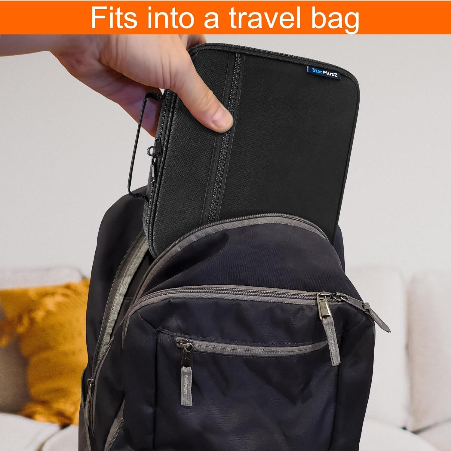 Organizador de Medicamentos StarPlus2 Mediano Negro 24x22x6 cm