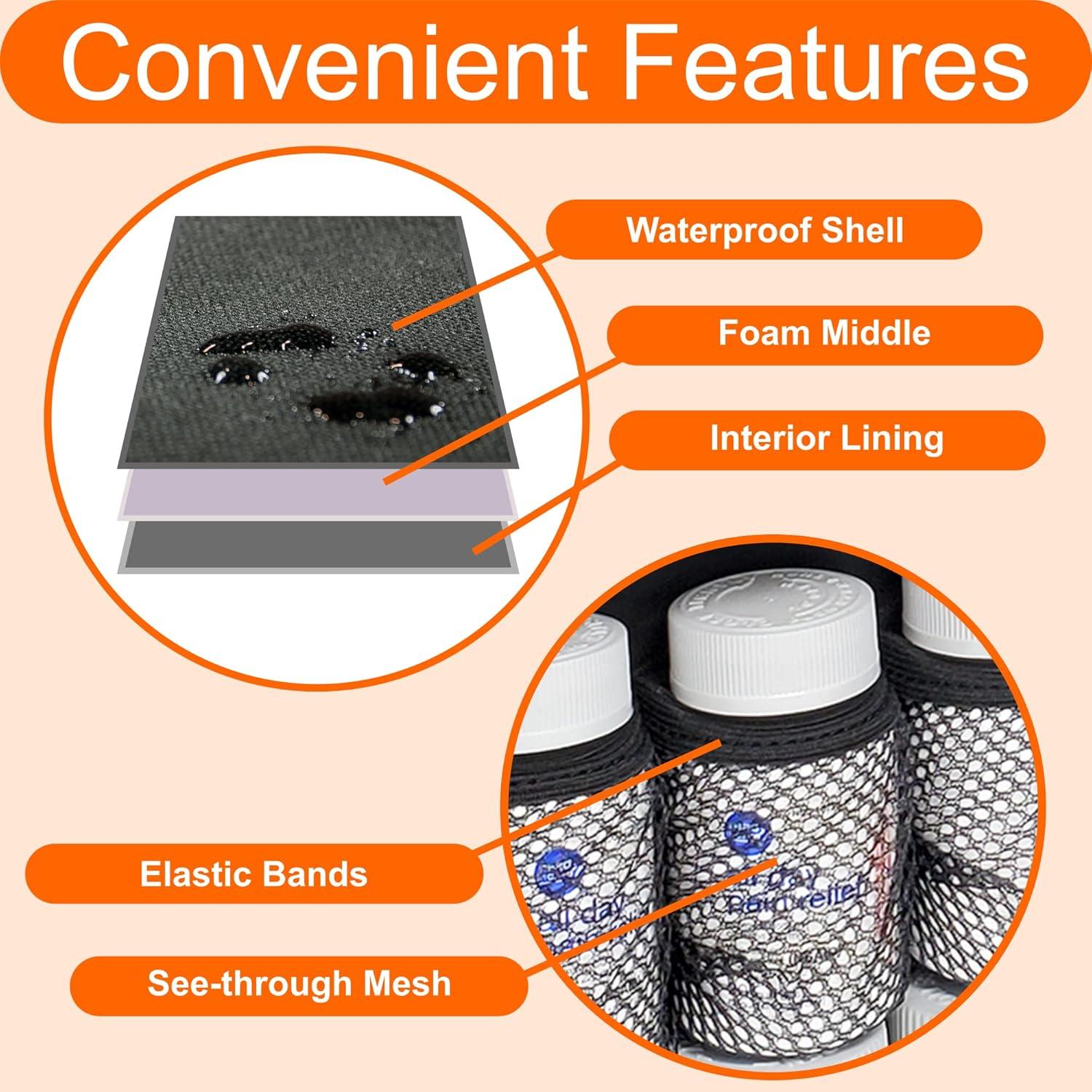 Organizador de Medicamentos StarPlus2 Grande Negro 28x23 cm