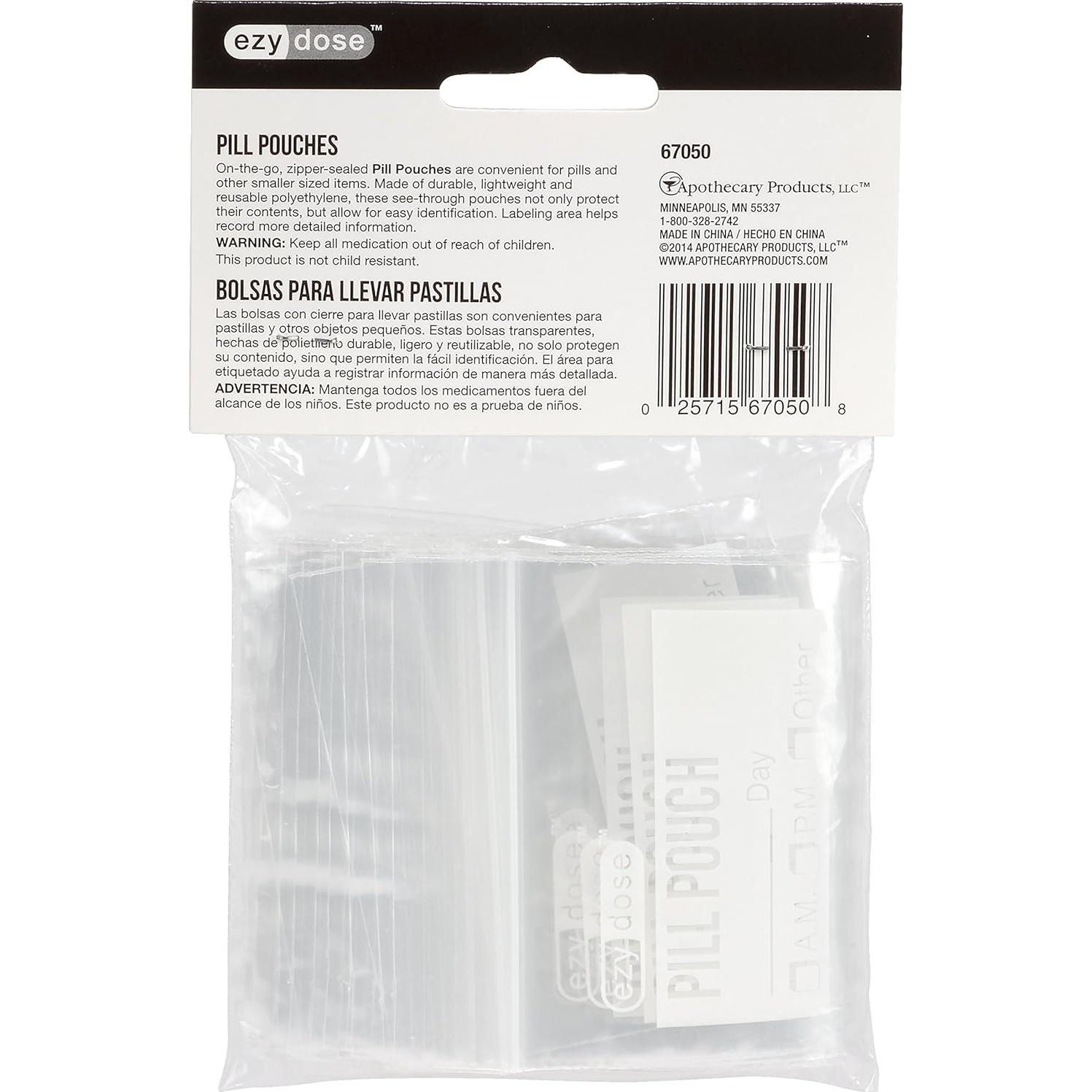 Bolsas desechables Ezy Dose para pastillas, 50 unidades