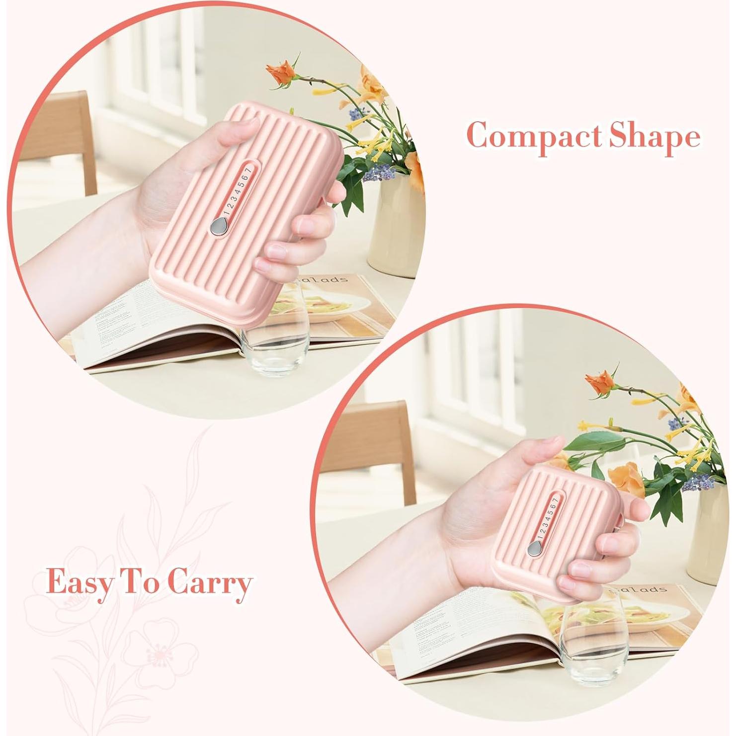 Caja organizadora de pastillas Goffing 2Pack Rosa 7 compartimentos