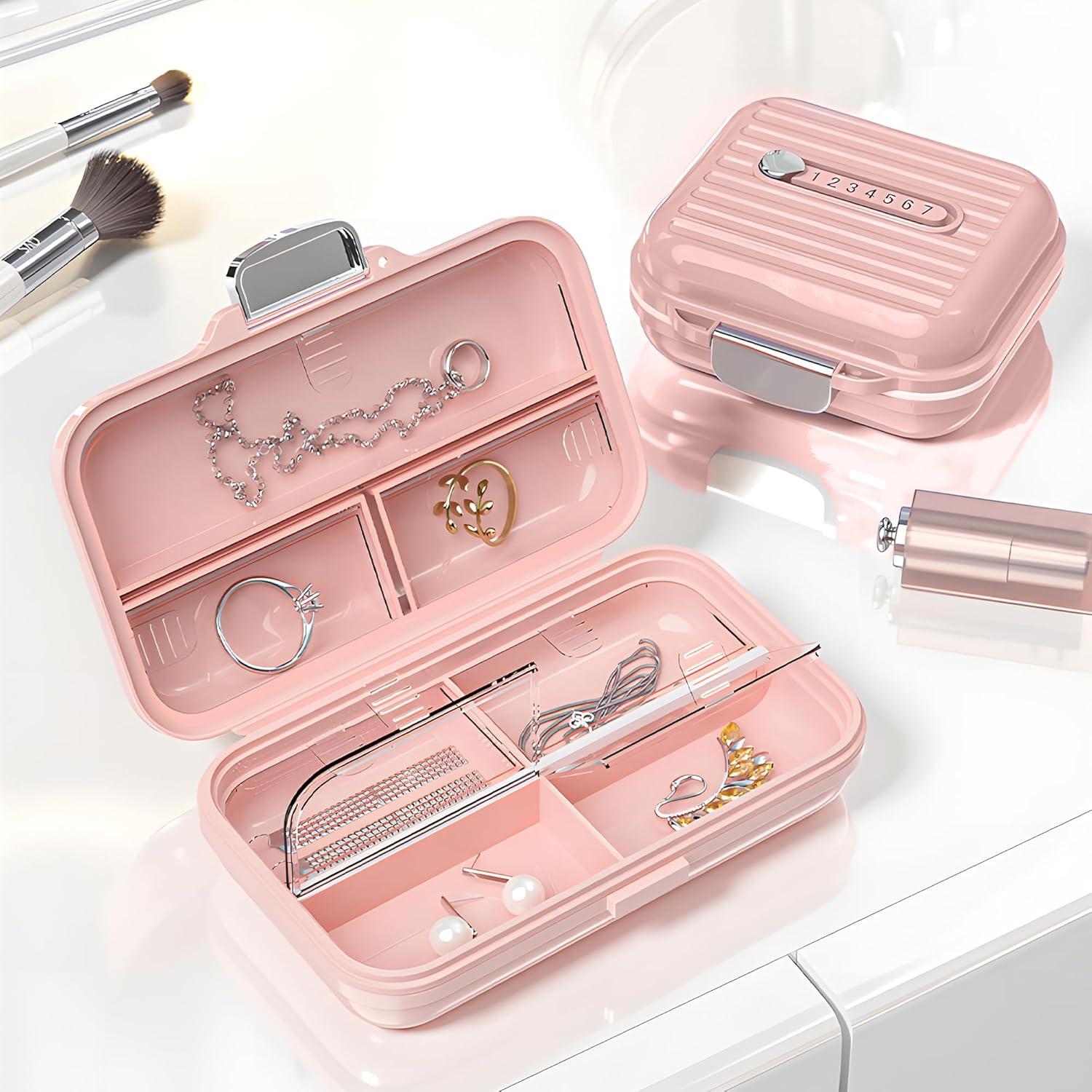 Caja organizadora de pastillas Goffing 2Pack Rosa 7 compartimentos