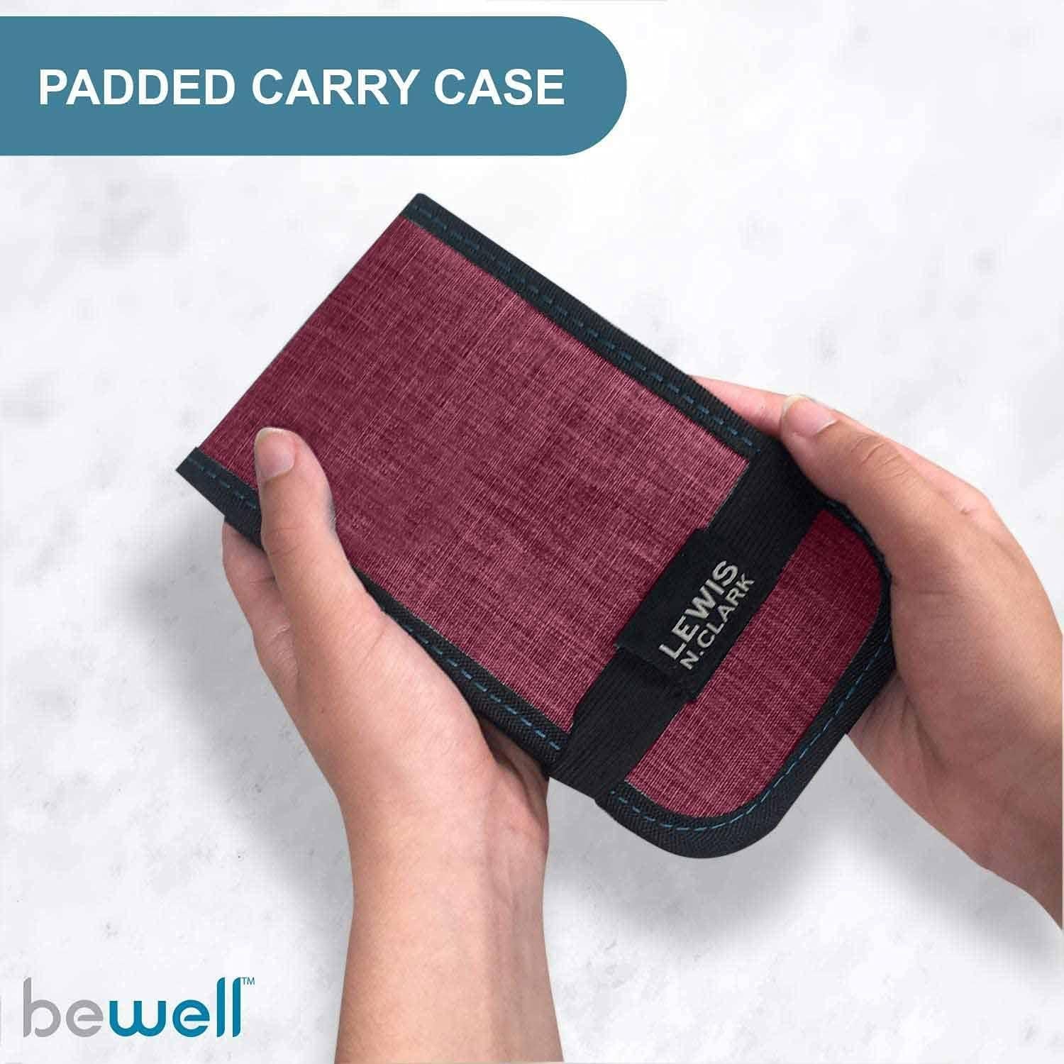 Organizador de Pastillas Plegable Lewis N. Clark - 14 Compartimentos Burdeos