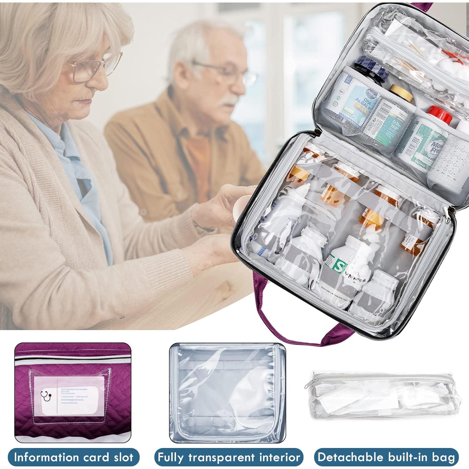 Bolsa de Medicamentos BAGSFY para Viajar, Organizador Semanal