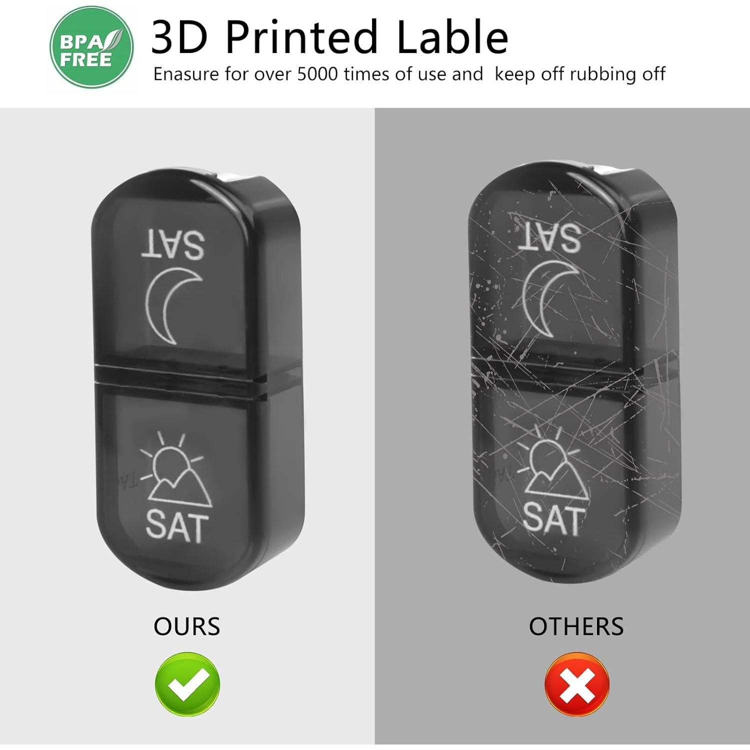 Organizador de Píldoras Semanal Yeloumiss Rosa 2 Veces al Día