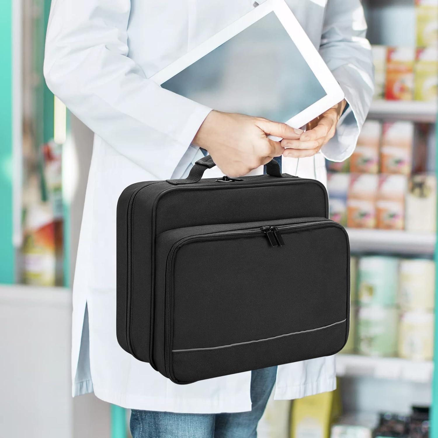 Organizador de Botellas de Pastillas Damero - Bolsa de Medicamentos