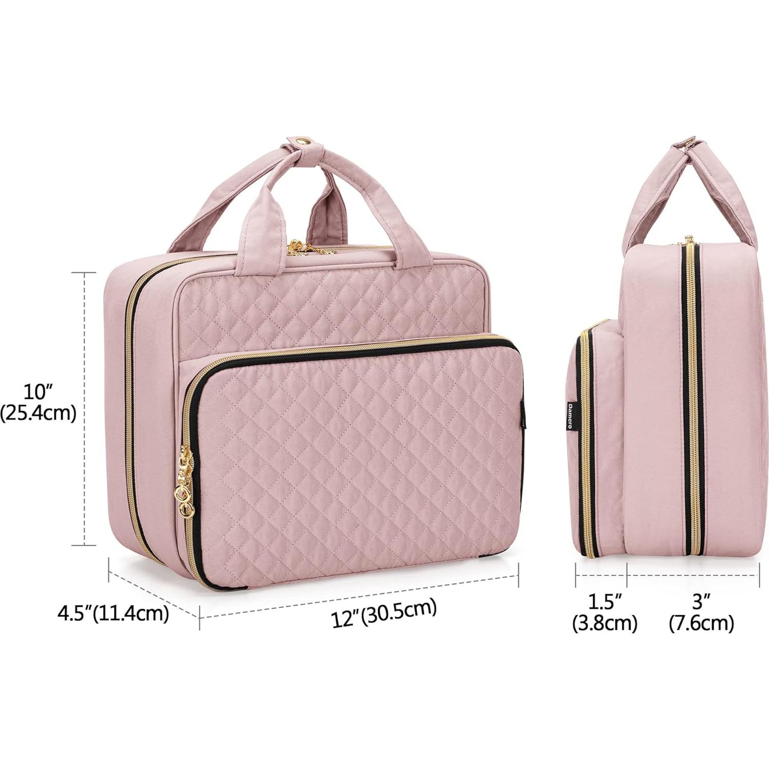 Bolsa Organizadora de Botellas de Pastillas Damero Rosa